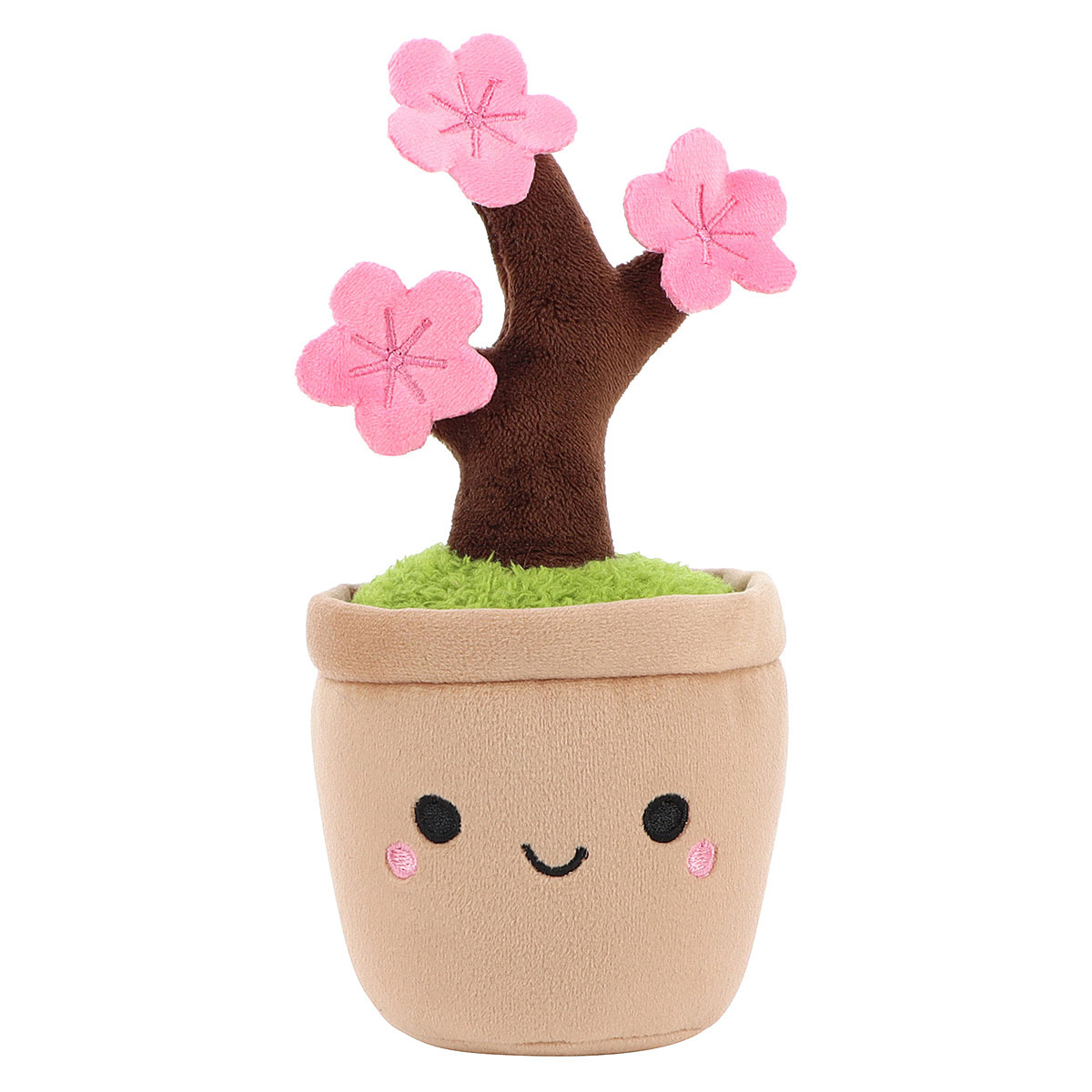Peluche cerisier fleuri en pot Jardin botanique 17 cm
