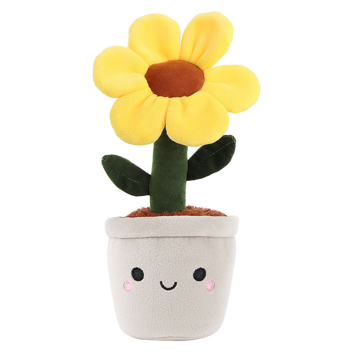 Peluche tournesol en pot Jardin botanique 20 cm
