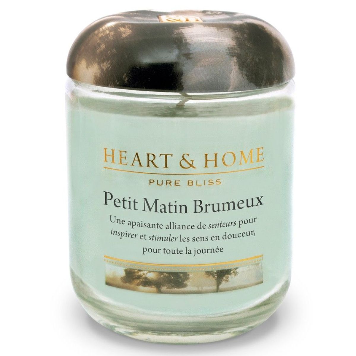 Grande bougie Heart and Home 70 heures - Petit Matin Brumeux