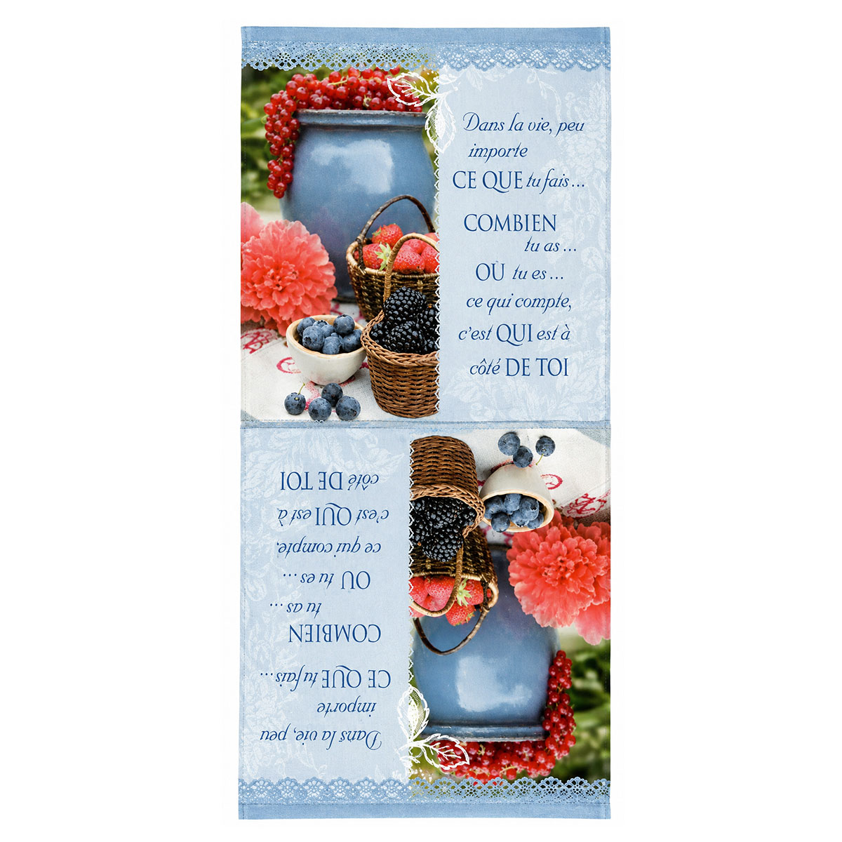 Torchon en Microfibre � Message 70 x 35 cm : Dans la vie