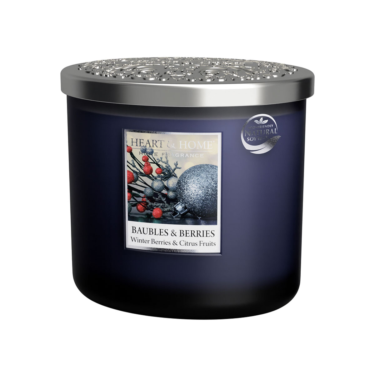 Bougie 2 mches Heart and Home  Boules Enchantes