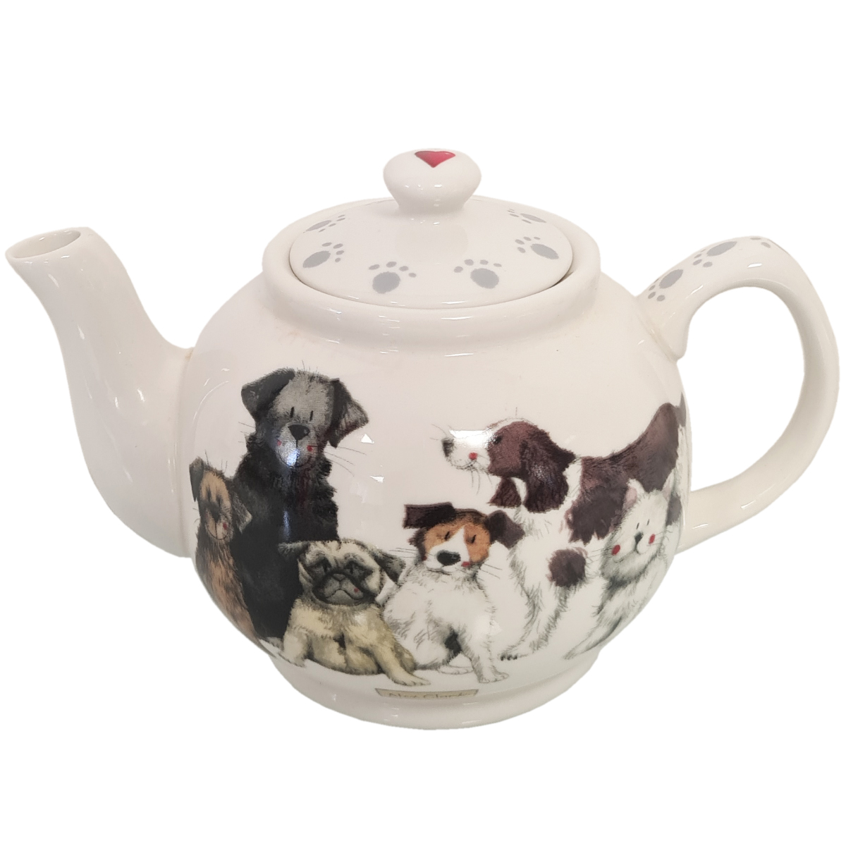 Thire en porcelaine Dogs Together Chiens par Alex Clark