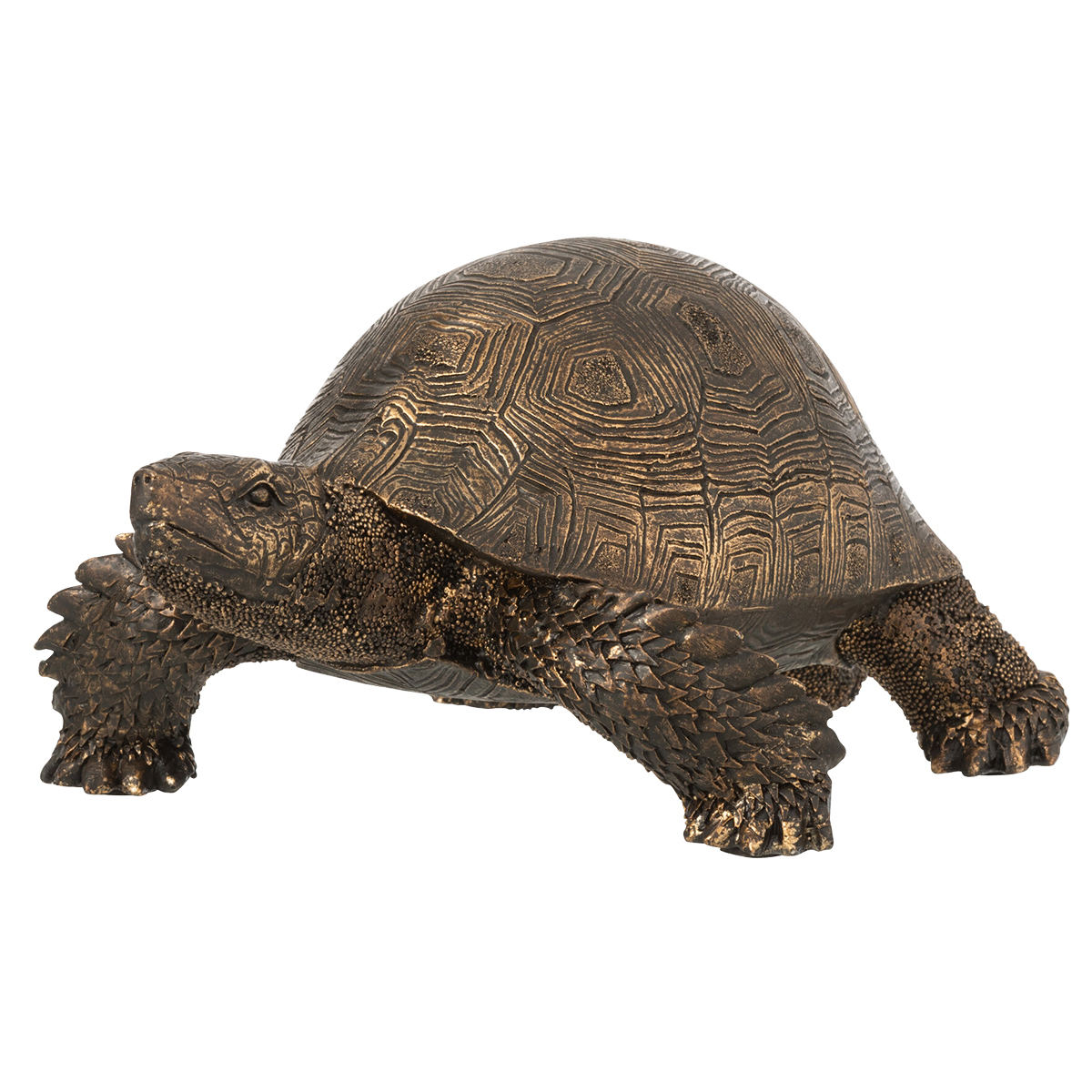 Figurine tortue or patin
