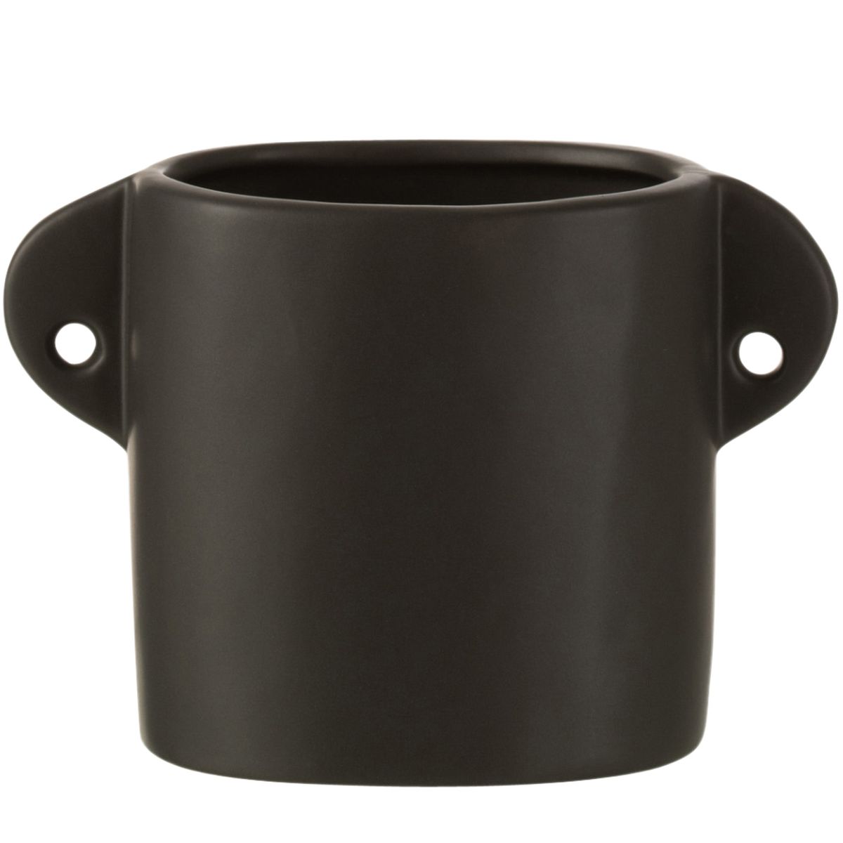 Cache-pot Renaissance en cramique de couleur Noir 11.5 cm