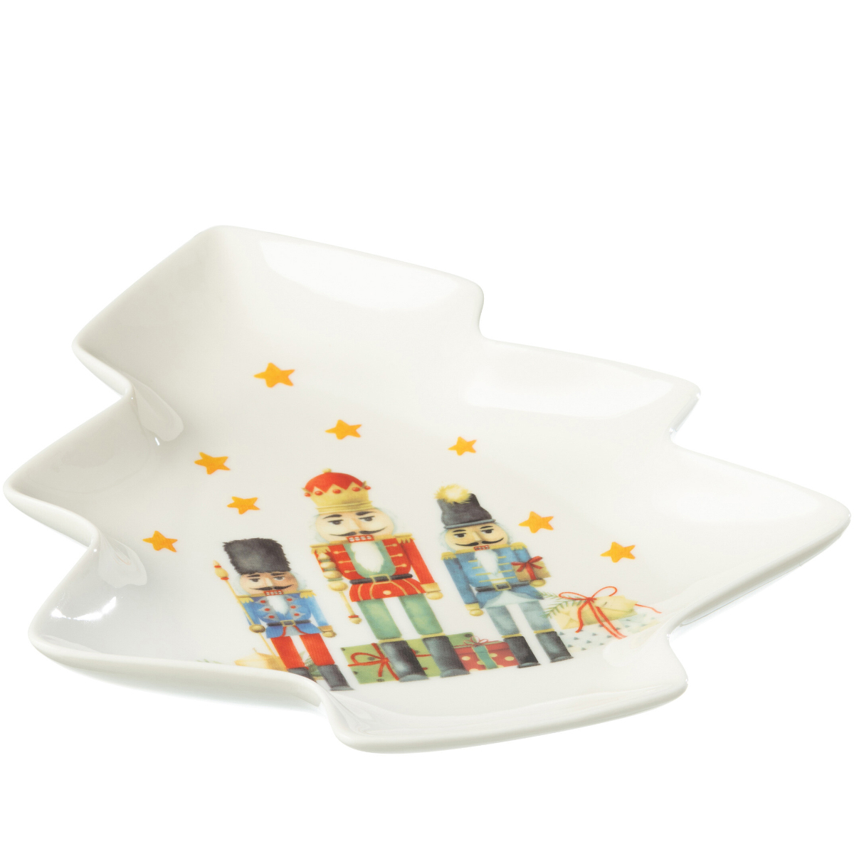 Plat de prsentation en forme de sapin  Motif casse-noisette