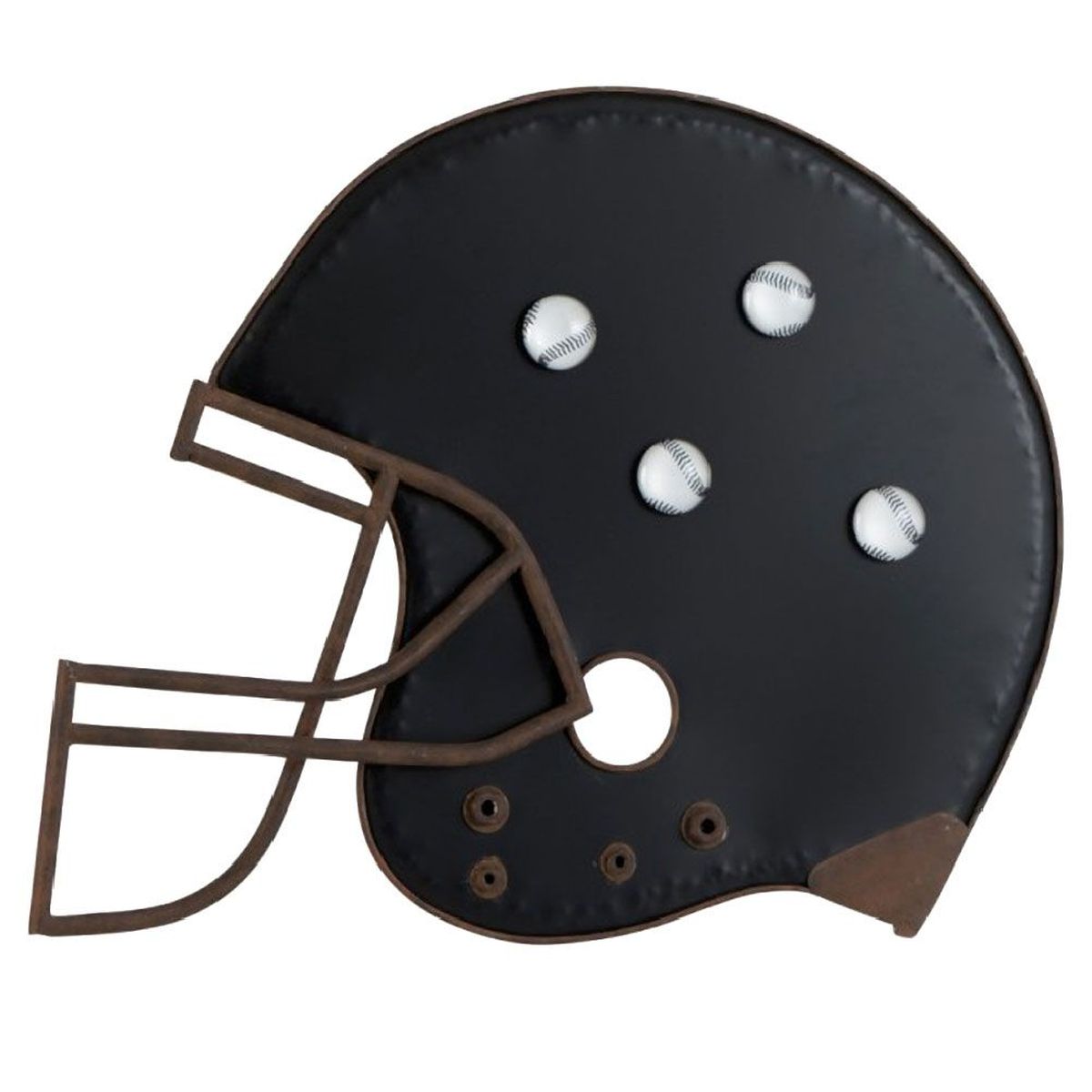 Ardoise Casque De Baseball en mtal 50 x 43 cm