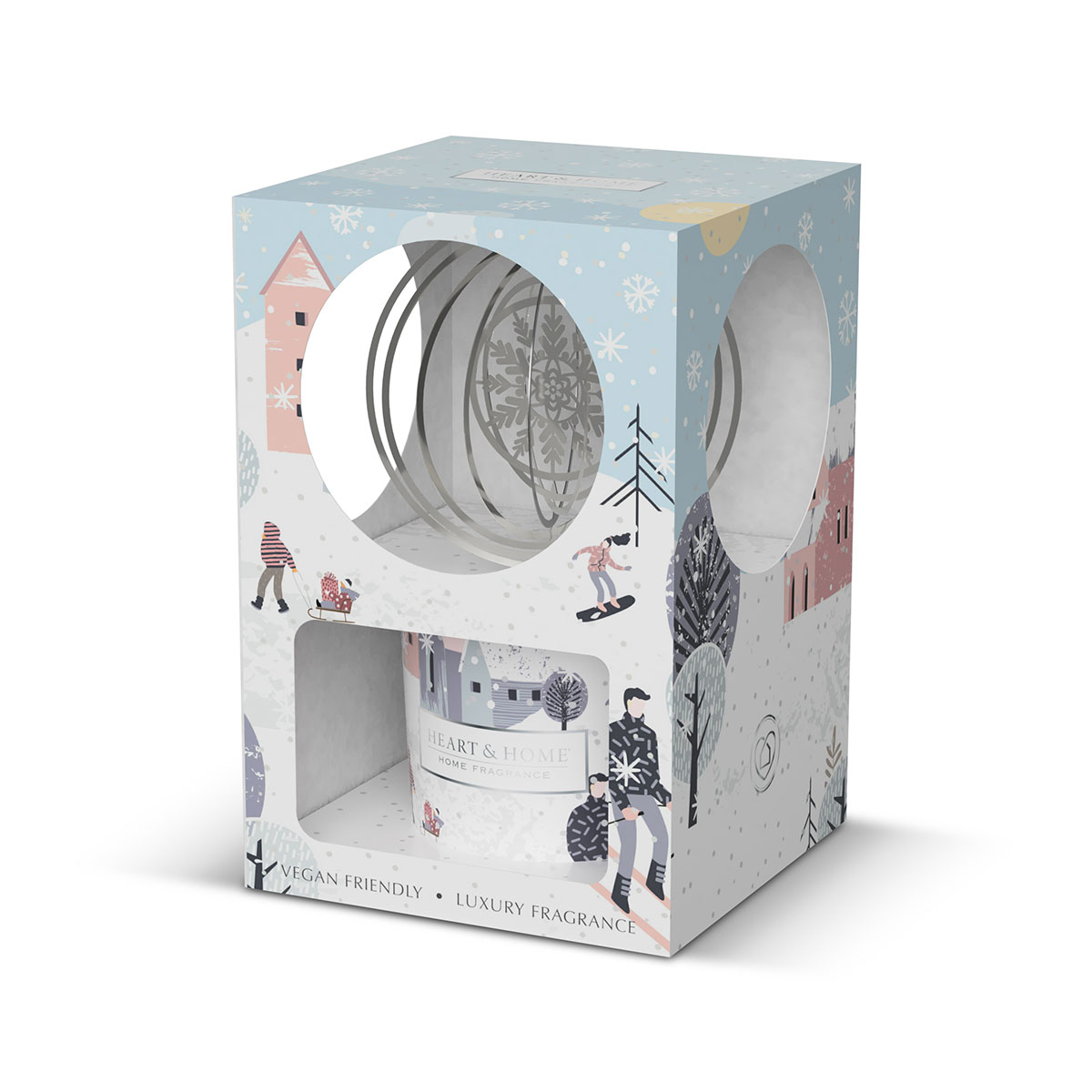 Coffret Bougie & Boule de Sapin Dcorative  Heart and Home