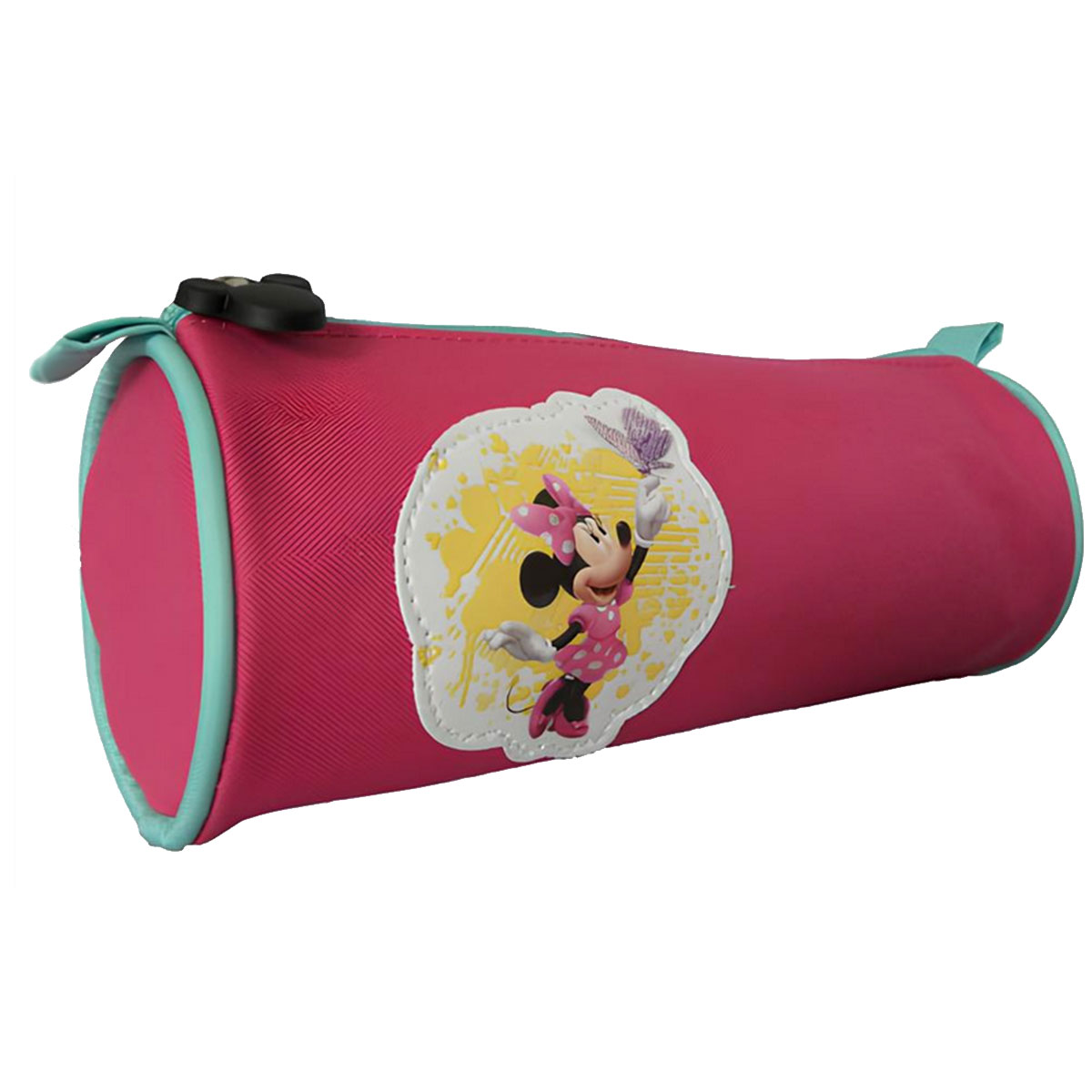 Trousse ronde rose Minnie avec papillon