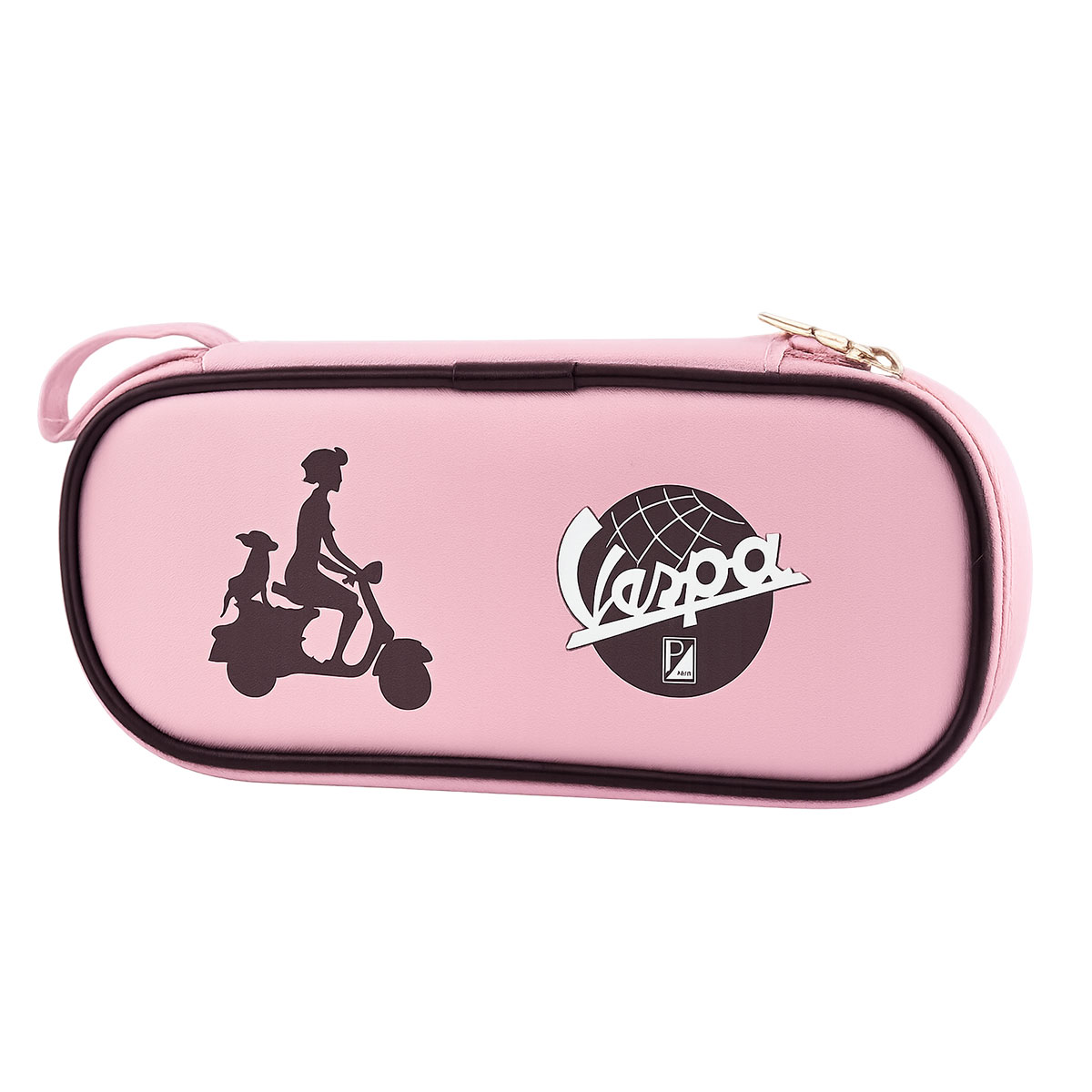 Trousse forme plumier Vespa rose