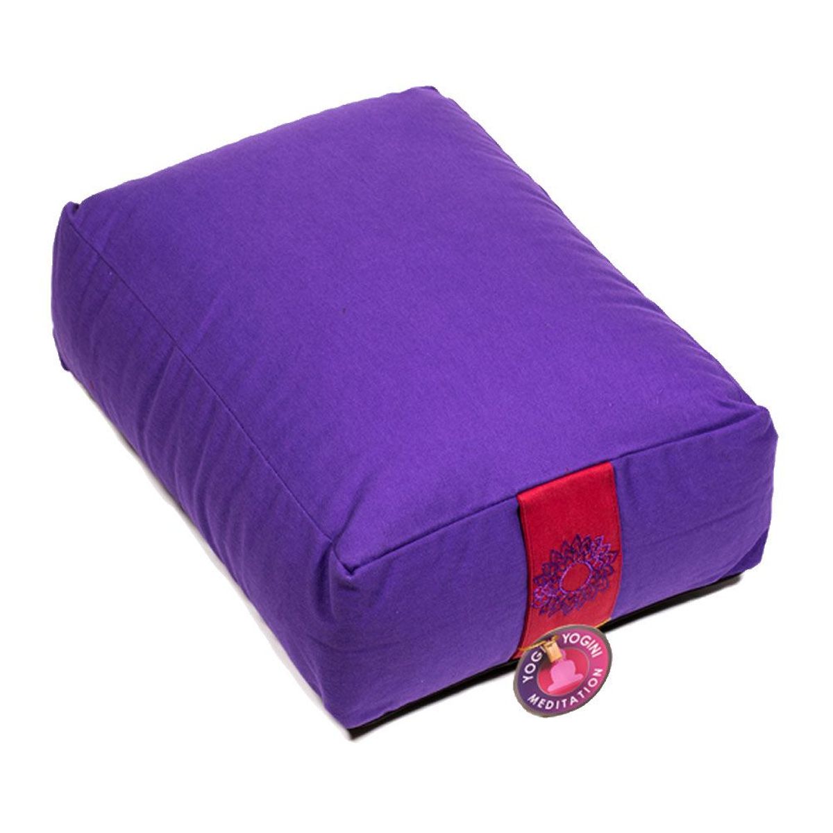 Mani Bhadra Yoga Coussin Méditation Demi-Lune Violet - Garnissage Sarrasin Rechargeable