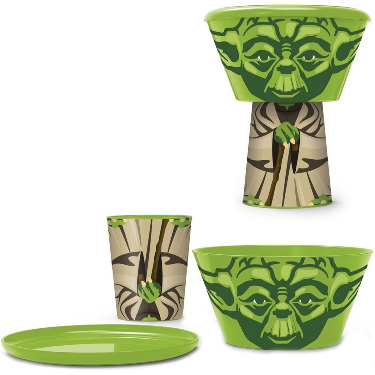 Set repas Star Wars empilable - Matre Yoda