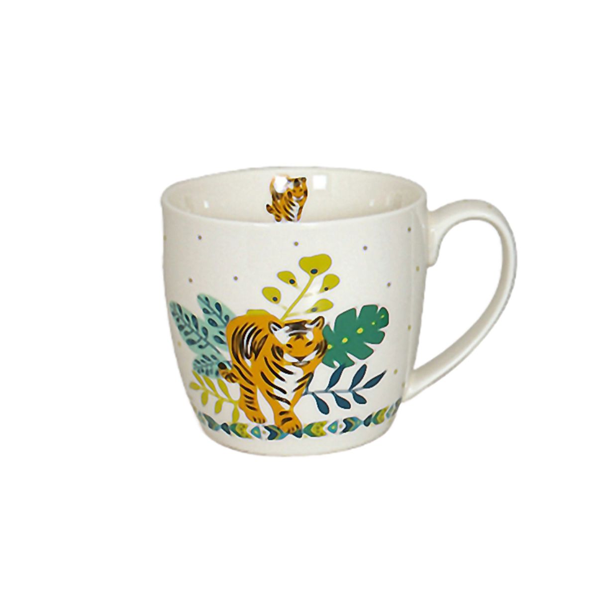 Mug en Porcelaine Collection Tiger - Blanc