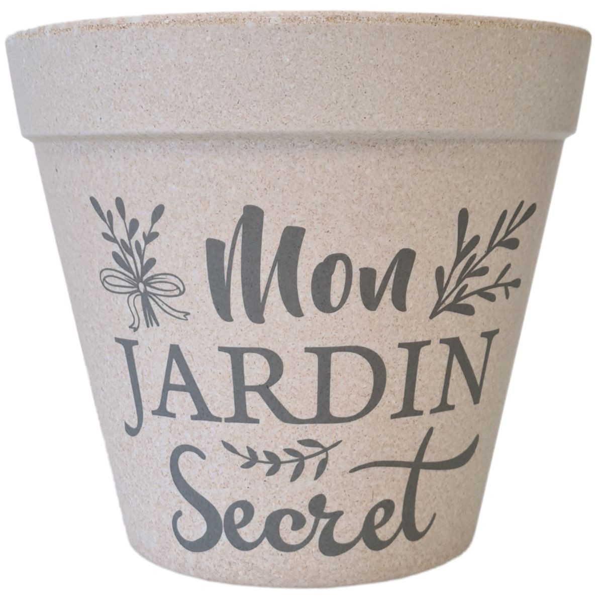 Cache Pot en Fibre de Bambou - Mon jardin secret 17 cm