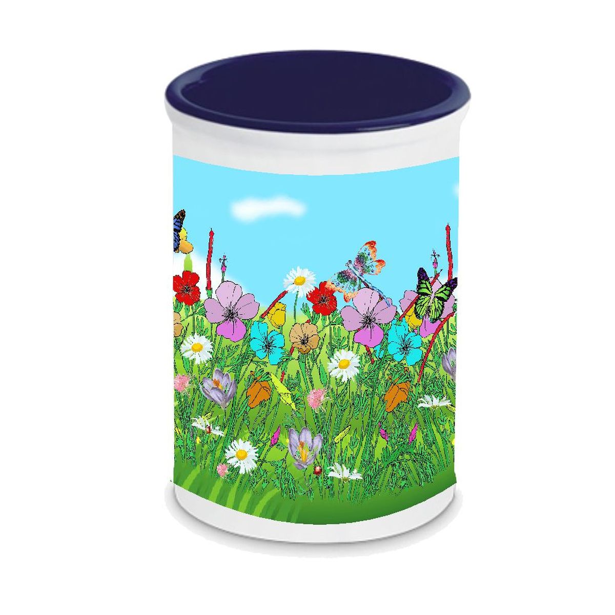 Pot  crayon Jardin Fleuri par Cbkreation