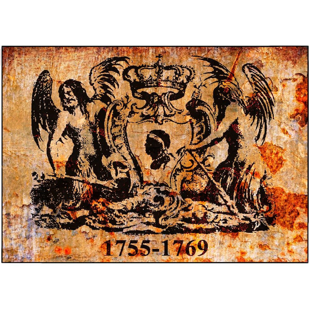 Plaque mtal Corsica 1755-1769 Cbkreation 30.5 x 20 cm