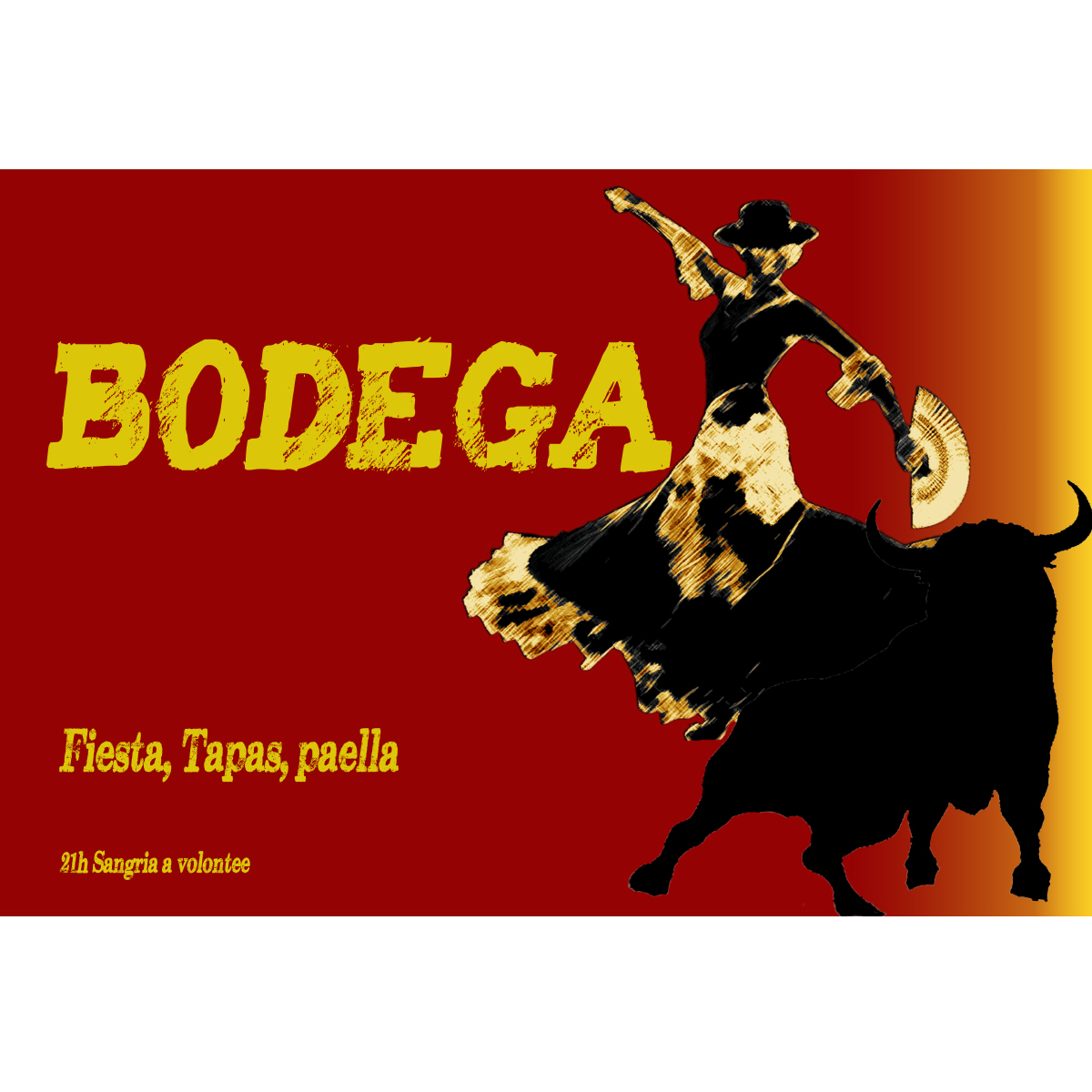 Plaque mtal Bodega - 30.5 x 20 cm