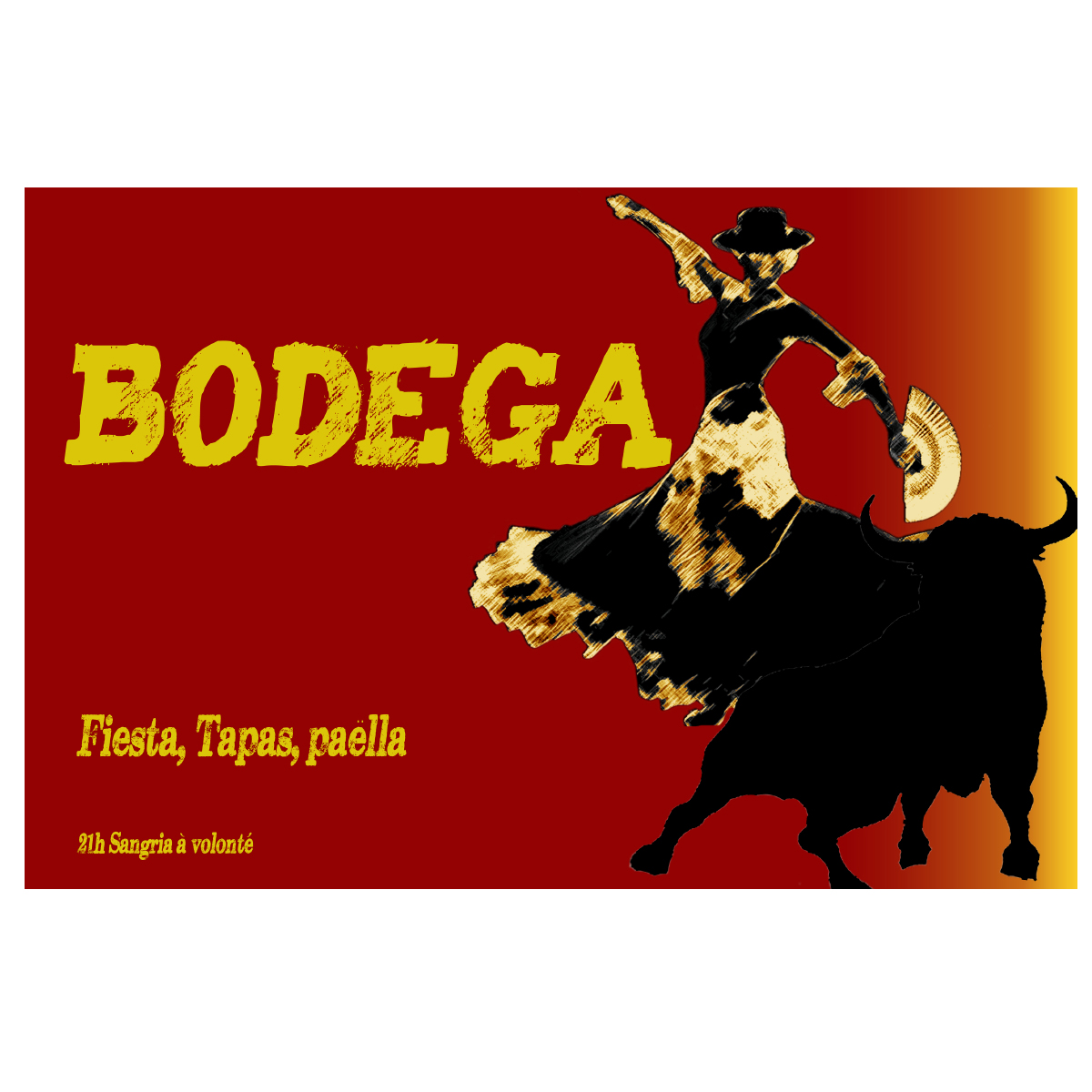 Plaque m�tal Bodega - 30.5 x 20 cm