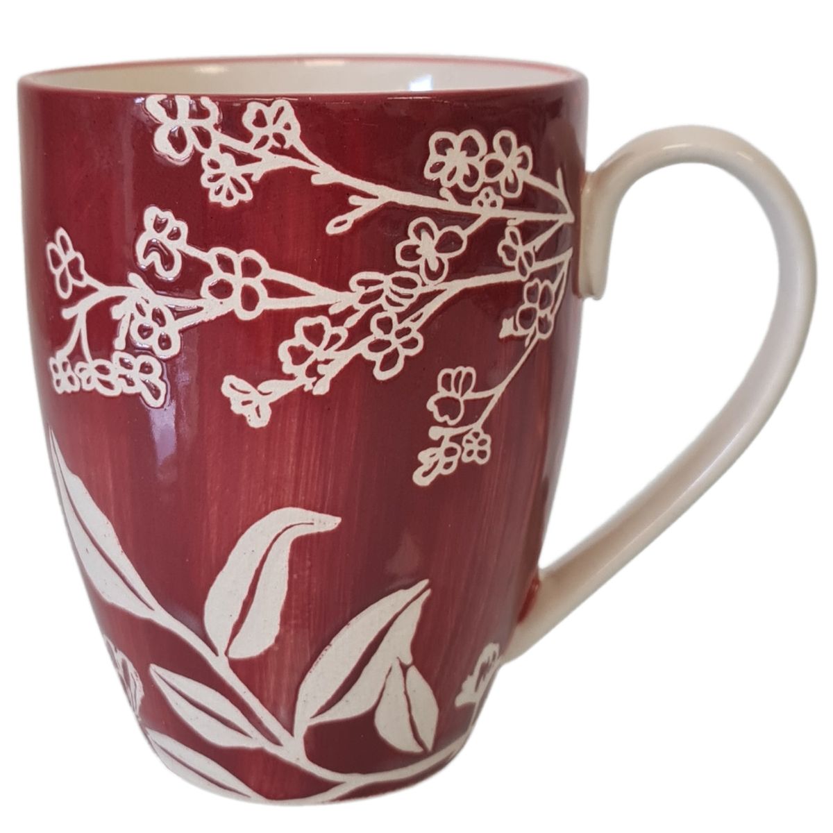 Mug Ginkgo Abeille et Tournesol - Rouge