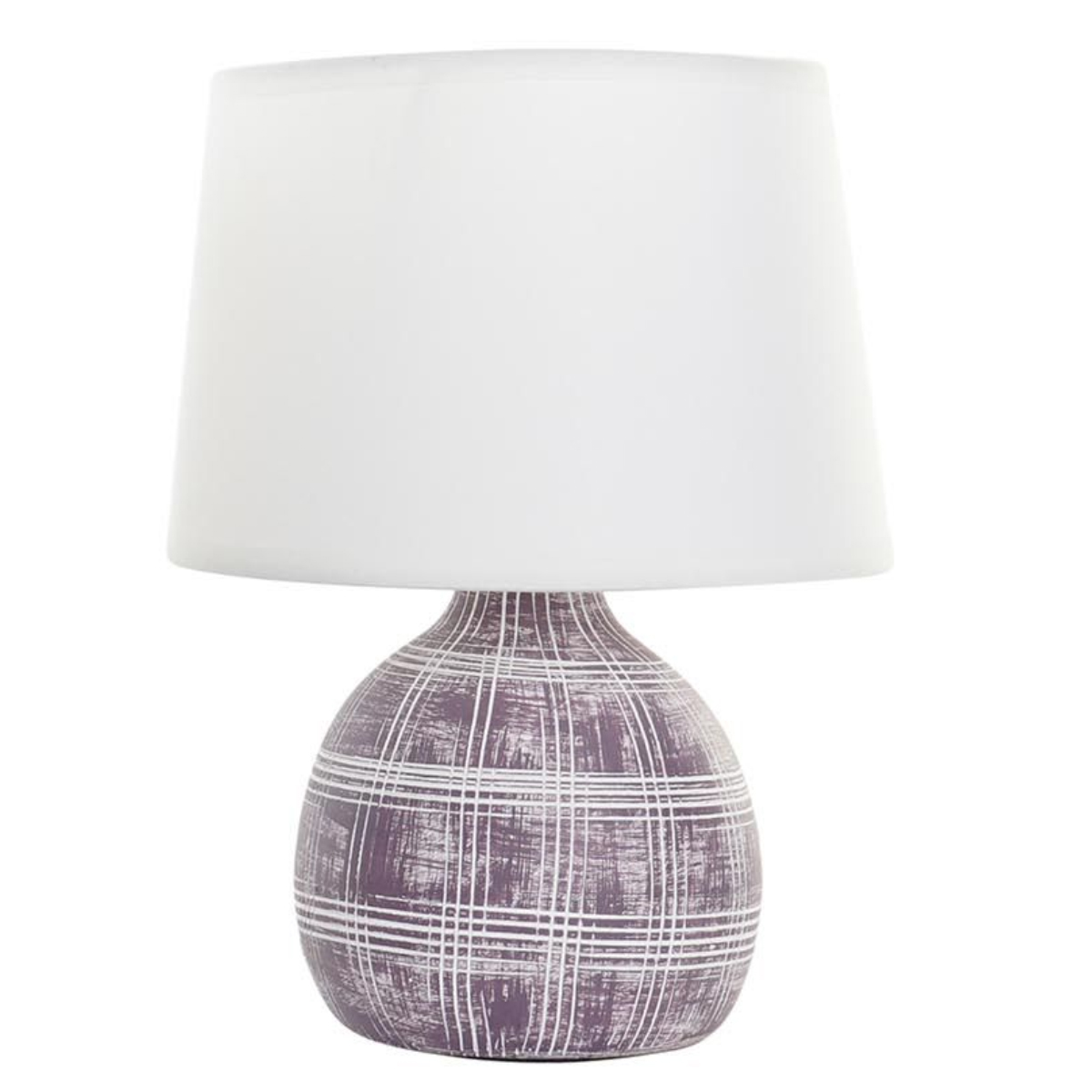 Lampe  poser en Grs - Ocre brun et blanc - 26 cm