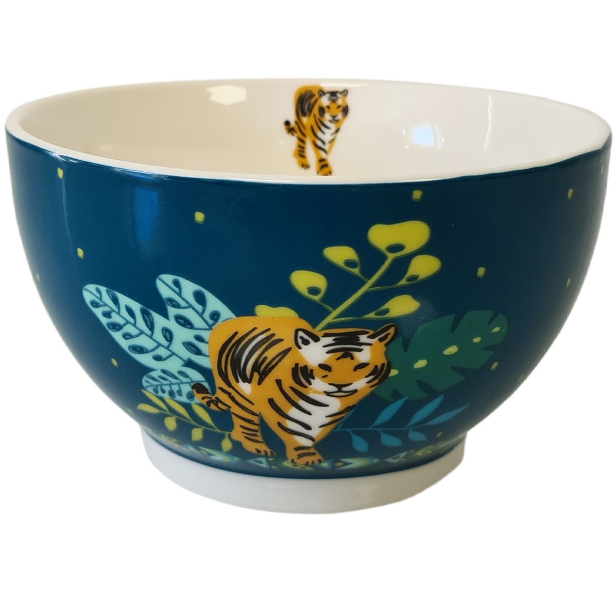 Bol TIGER - Tigre fond bleu en Porcelaine 480 ml