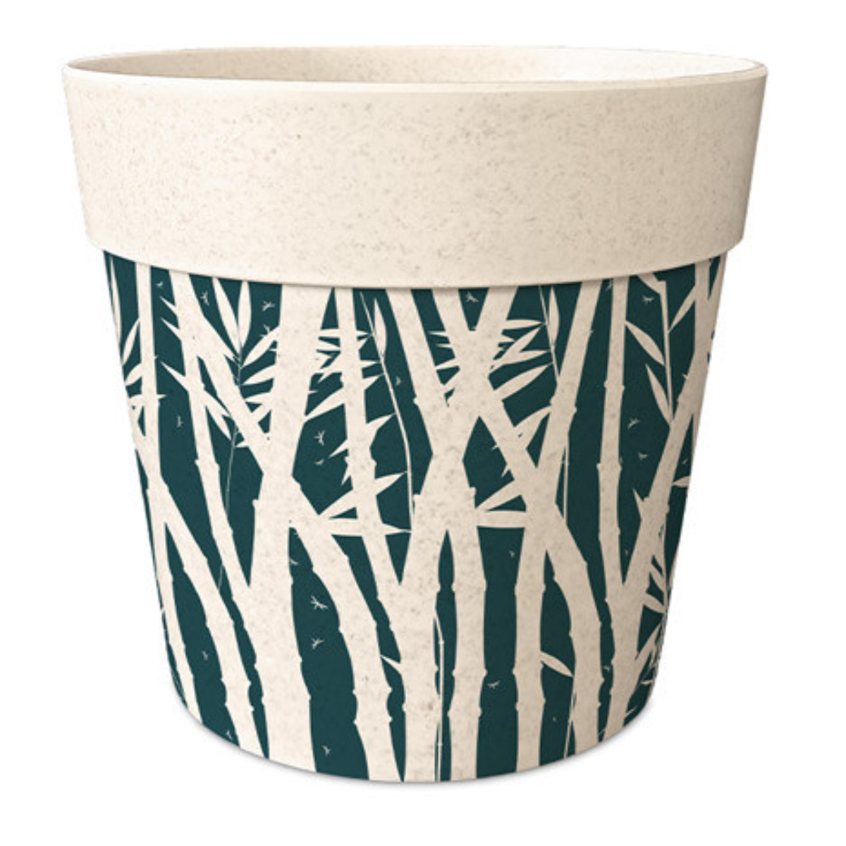 Cache Pot en Fibre de Bambou - Tropical - 15.5 cm
