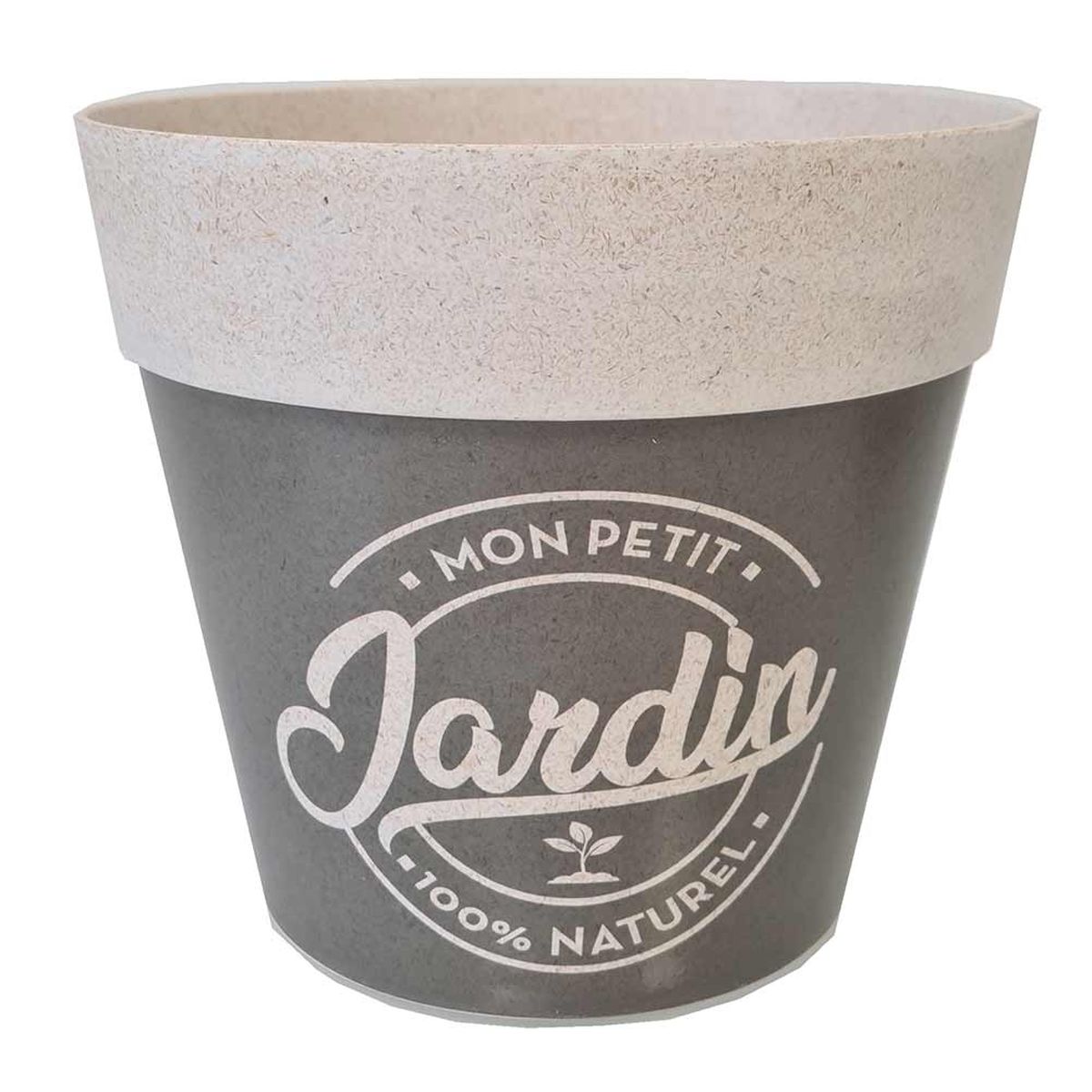 Cache Pot en Fibre de Bambou - Mon Petit Jardin - 15.5 cm