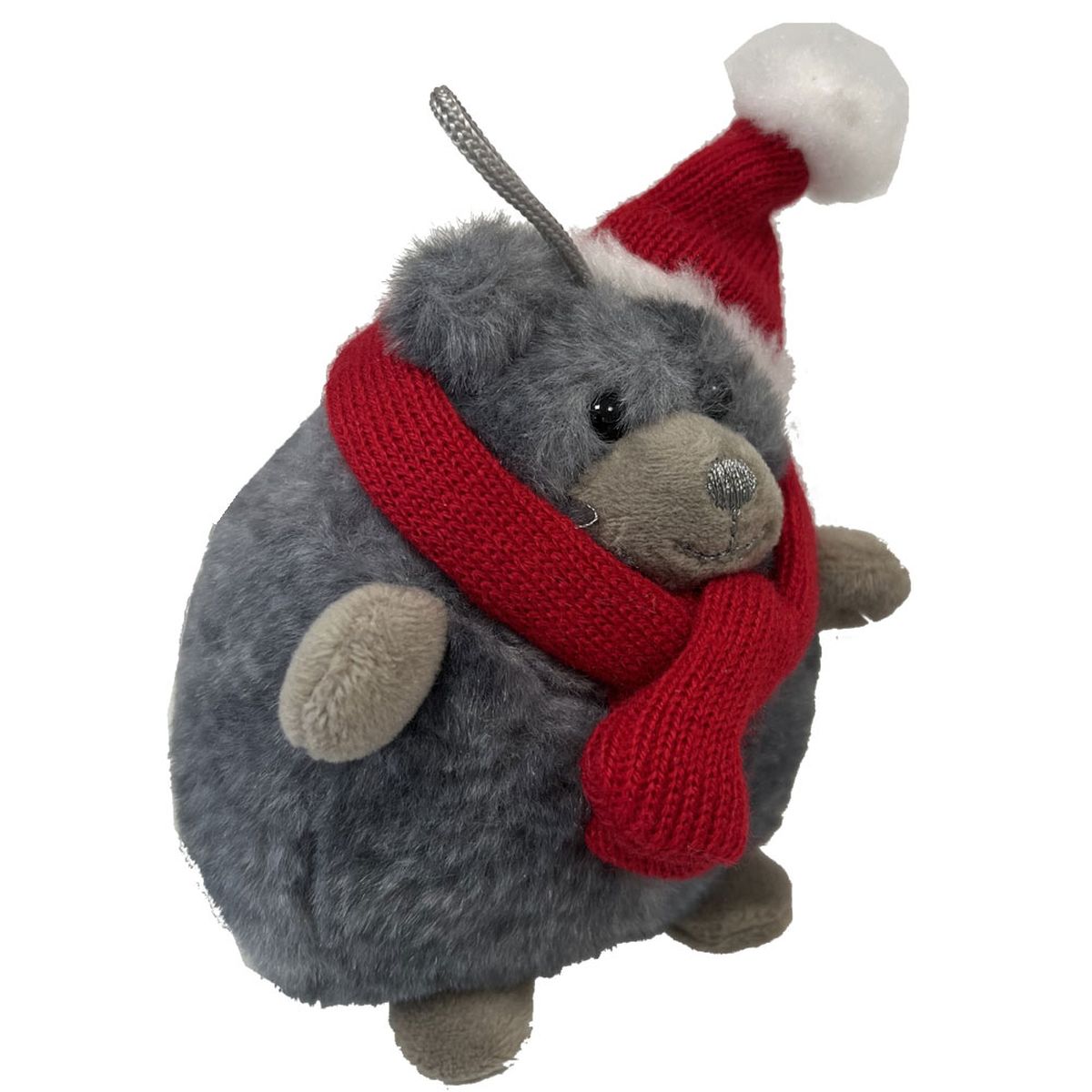 Peluche Boule Ornement de sapin - L'Ourson - 11 cm