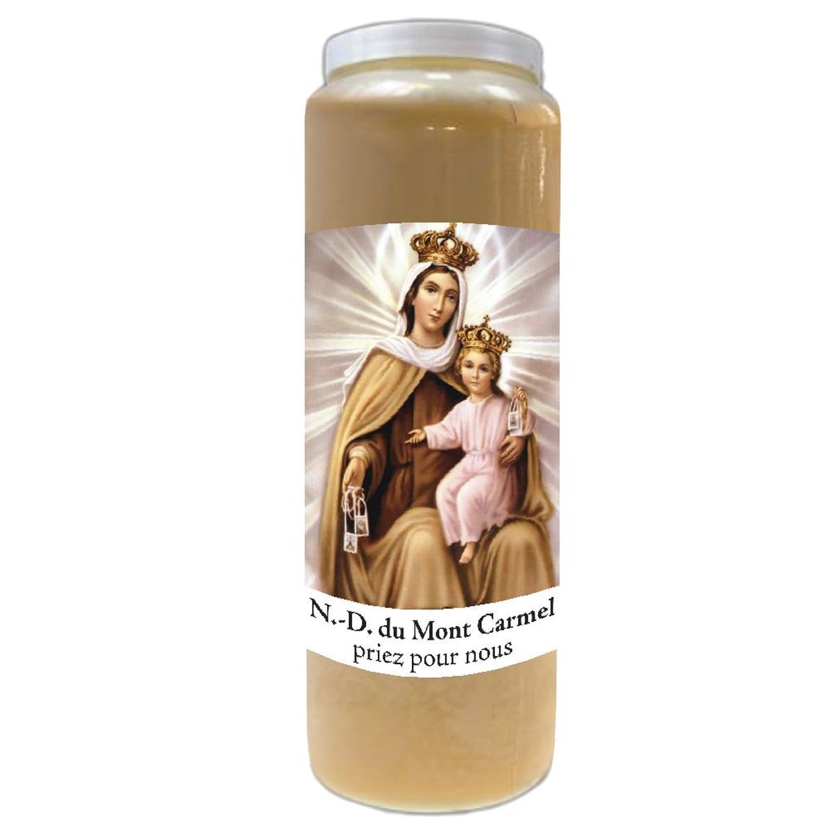 Bougie de Neuvaine à Notre Dame du Mont Carmel