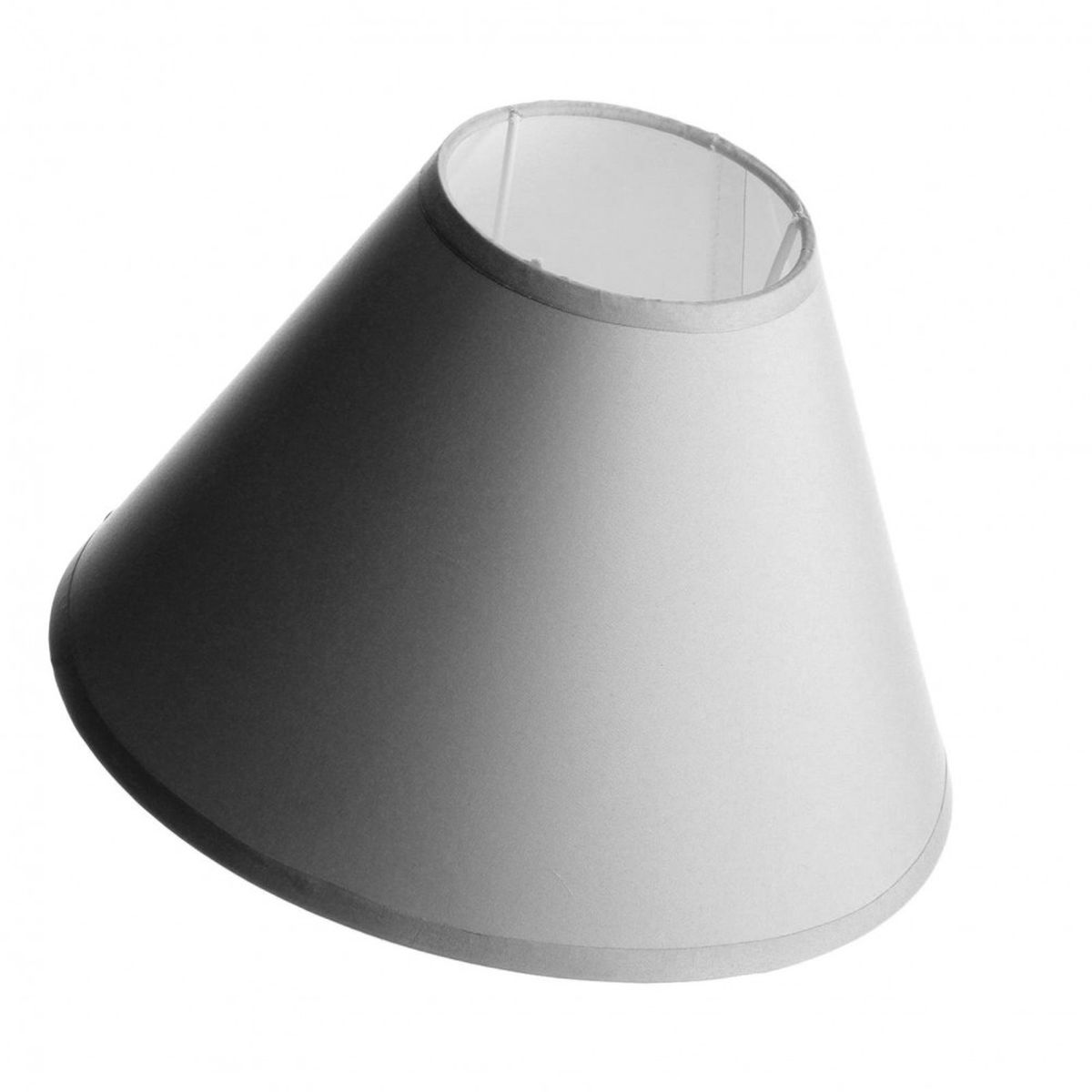 Abat-jour Conique Marron 25 Cm - Hauteur 17.5 Cm, Polyester Et Métal - Pour Ampoules E14/E27, Décoration Intérieure