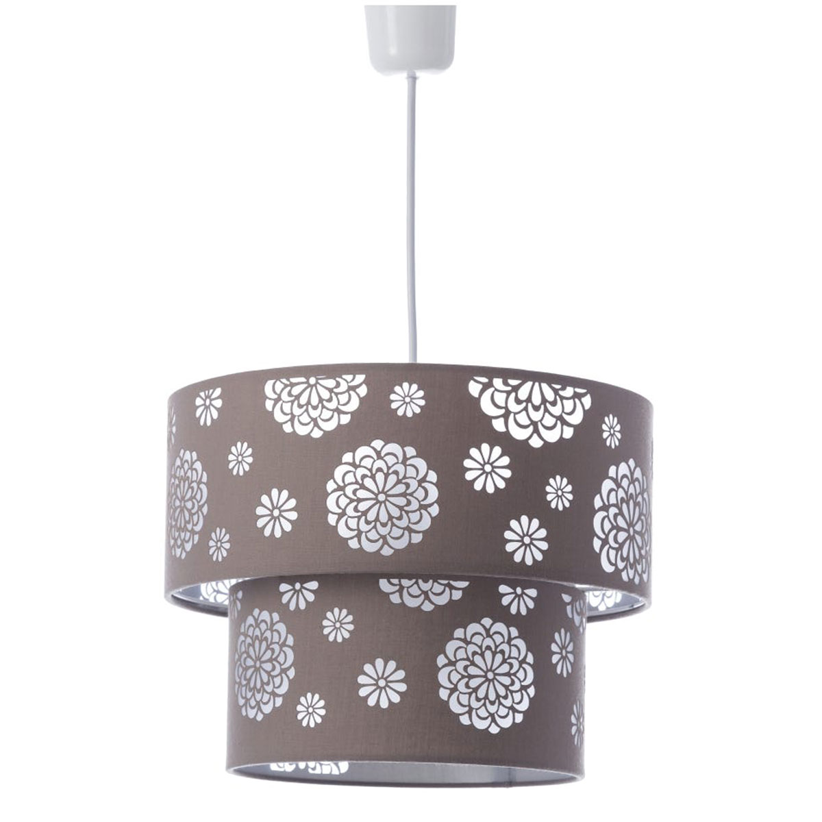 Lustre motif Floral en polyester marron 23 x 30 cm