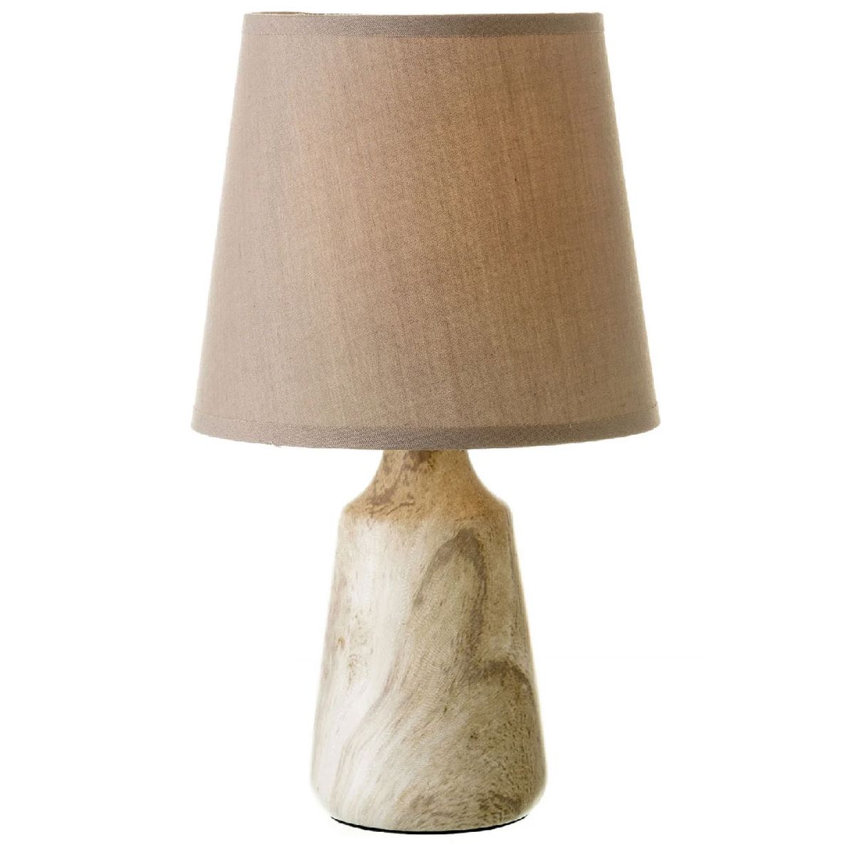 Lampe de chevet Beige marbr 28 cm