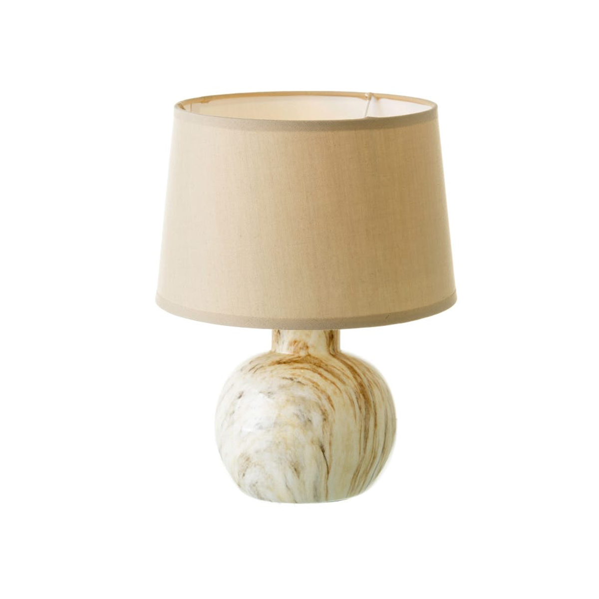 Lampe de chevet Beige marbr 28 cm