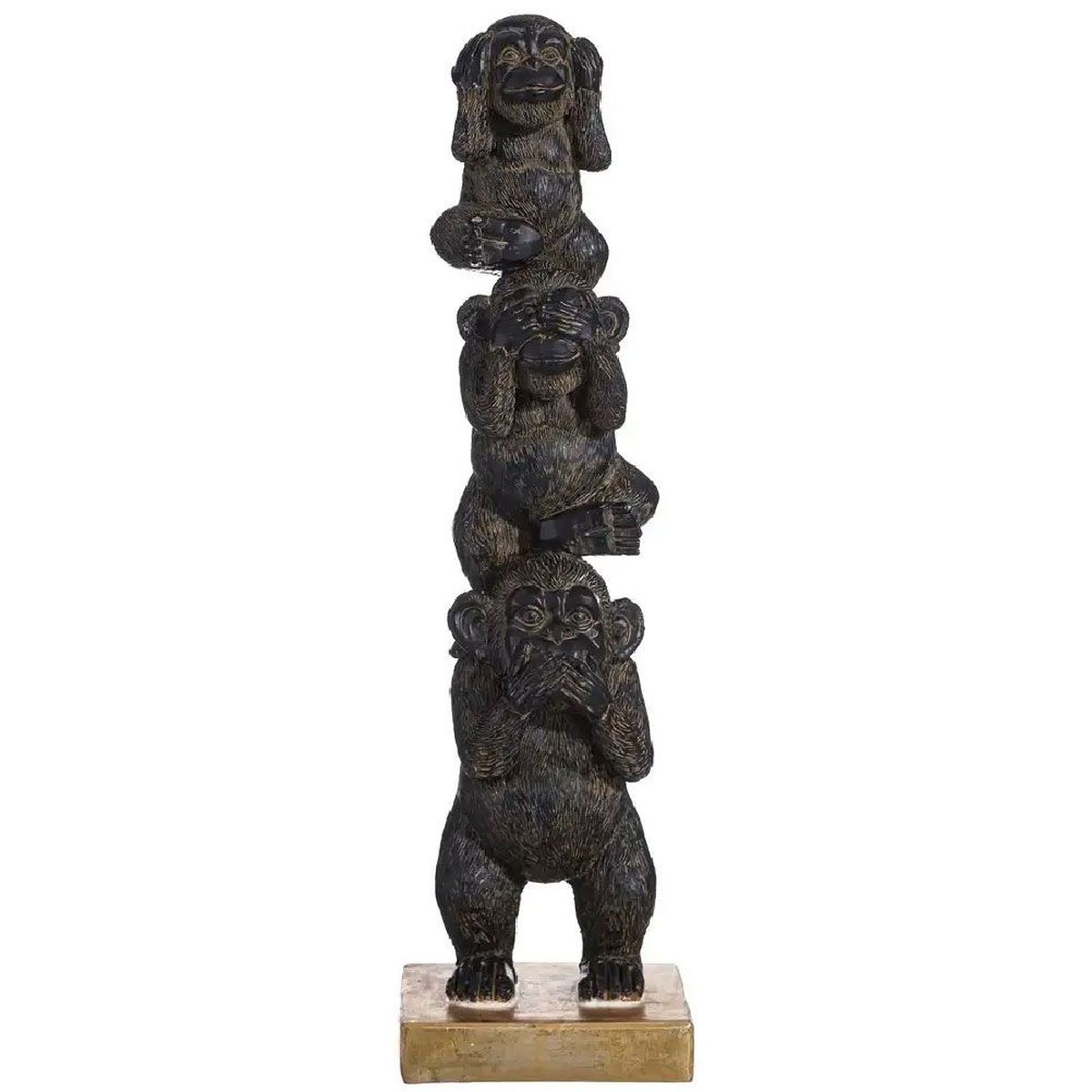 Figurine Trio de Singes en rsine 46 cm