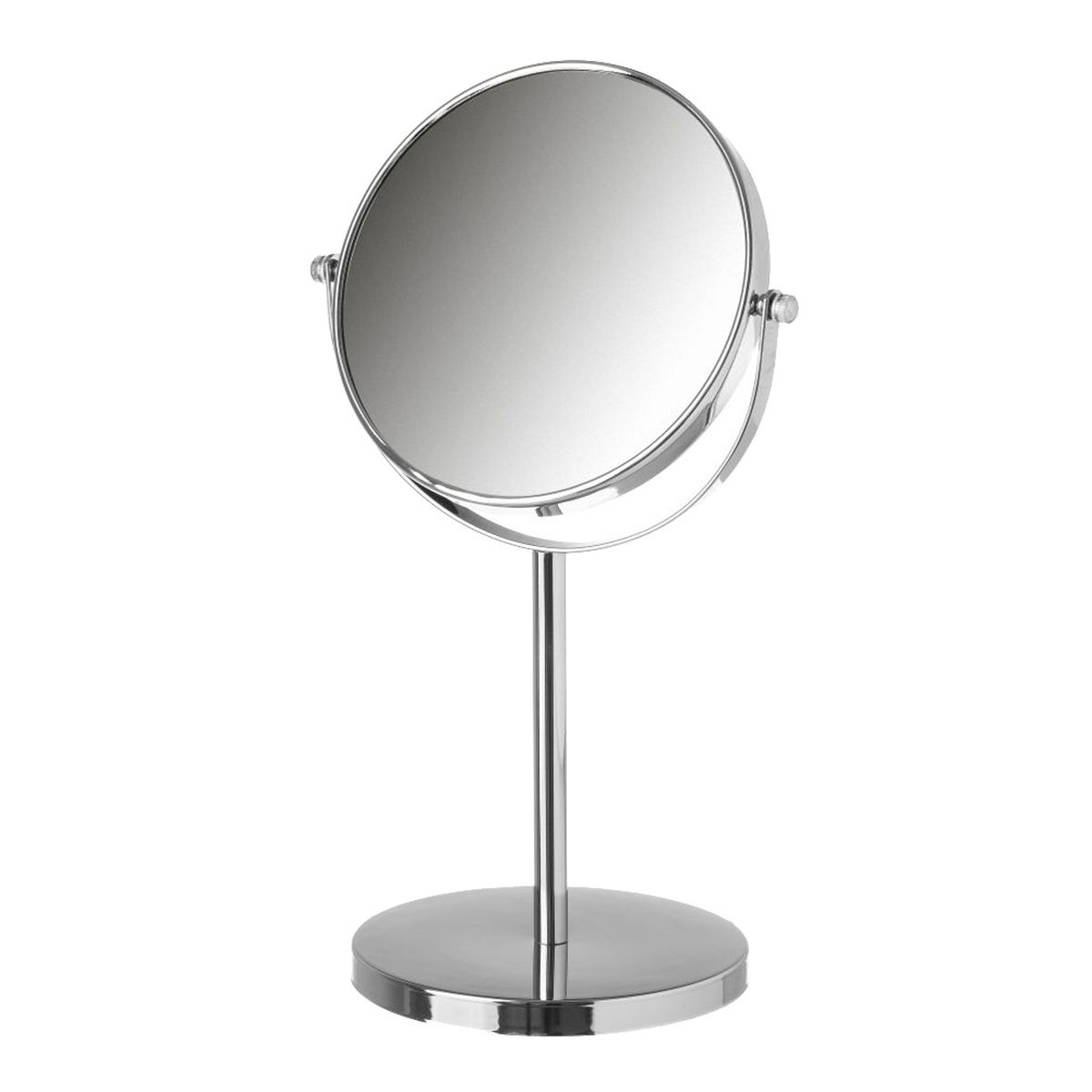 Miroir Double rond - argent - Sur Pied