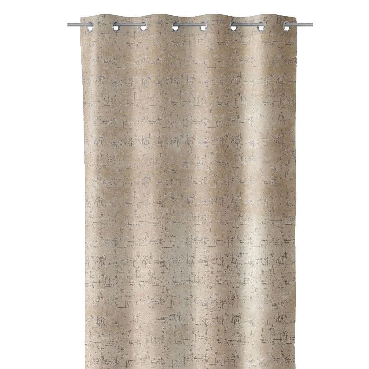 Rideau  oeillets Bliss Velours Beige - 140 x 260 cm