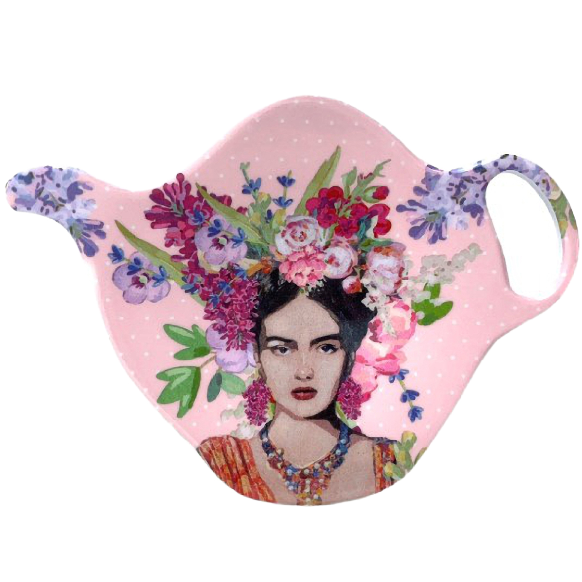 Repose sachet de th Frida Khalo mlamine - Rose fleuri