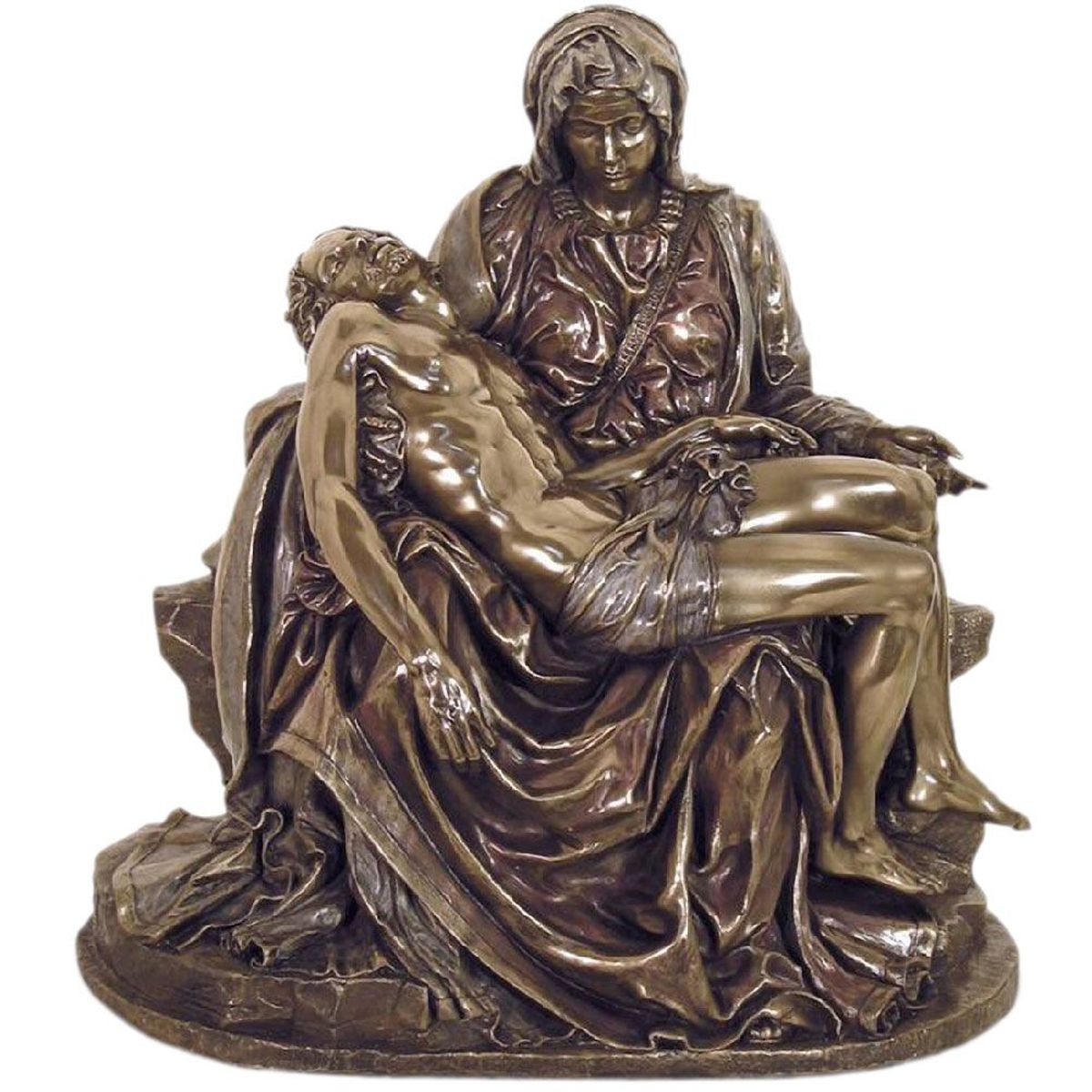 Figurine Piet de Michel-Ange en rsine aspect bronze 26 cm