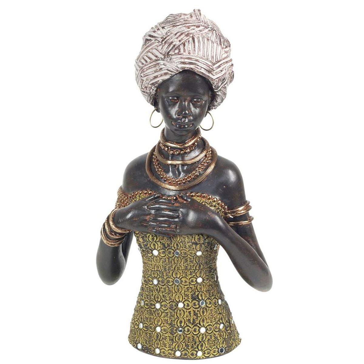 Figurine buste de Femme africaine 33 cm