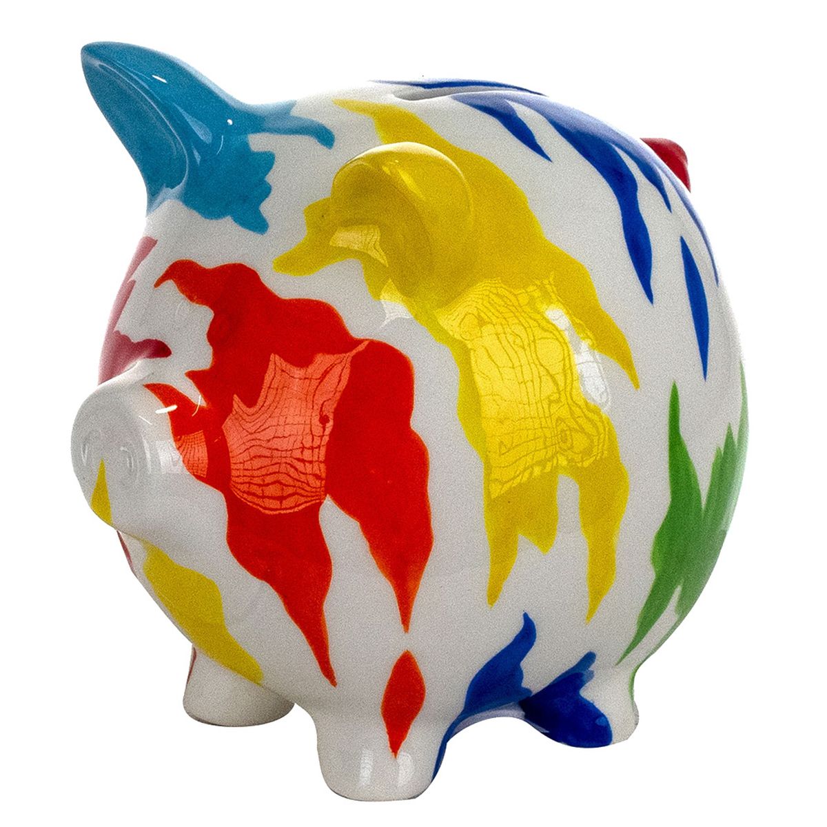 Tirelire Cochon Pop Art en cramique 13.5 cm