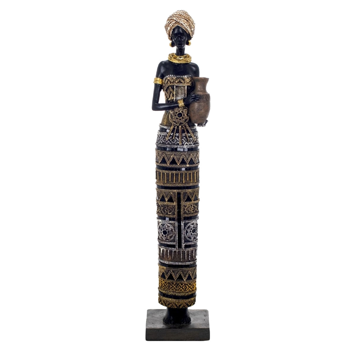 Figurine Africaine Porteuse dEau  56,5 cm