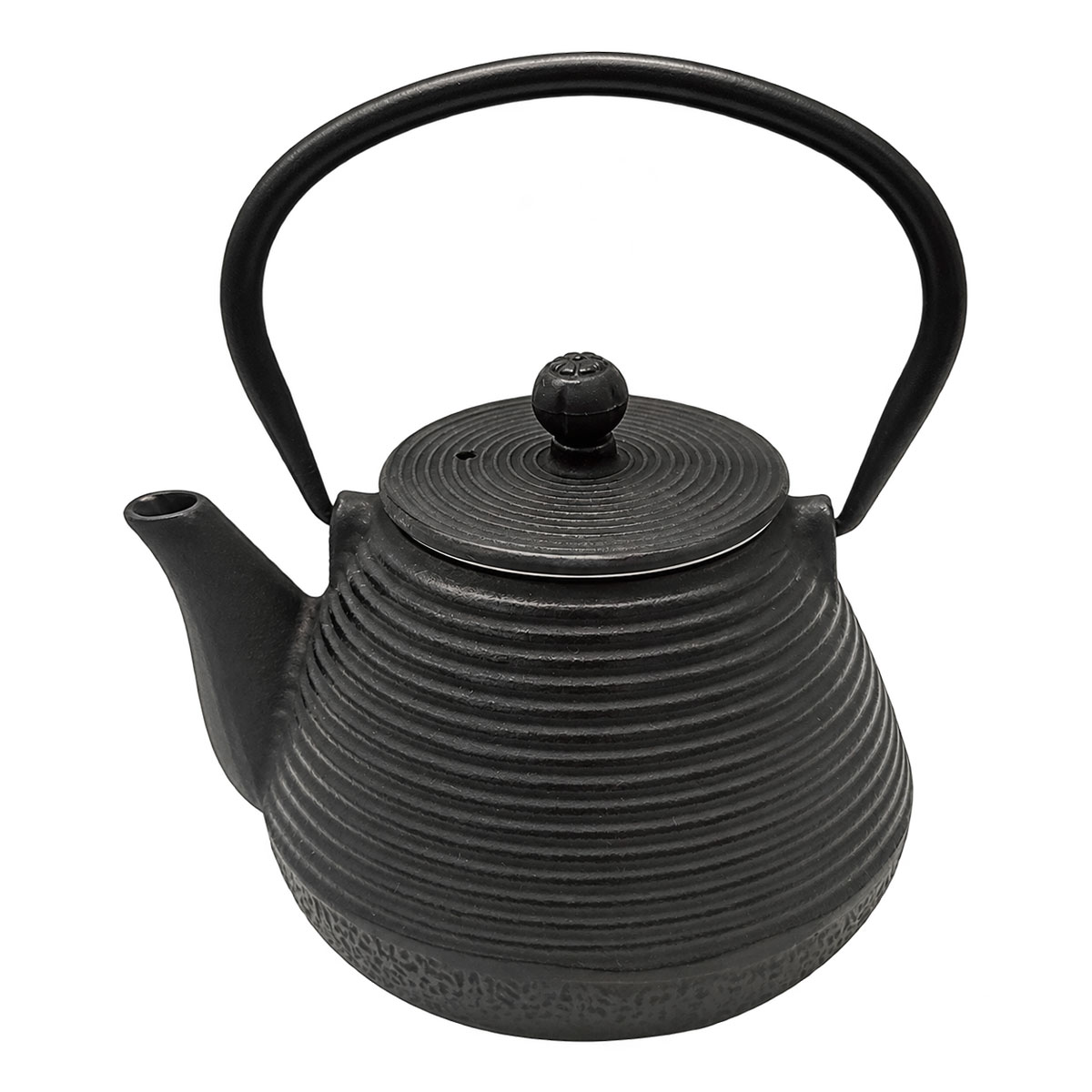 Th�i�re japonaise en fonte �maill�e noire 60 cl avec infuseur