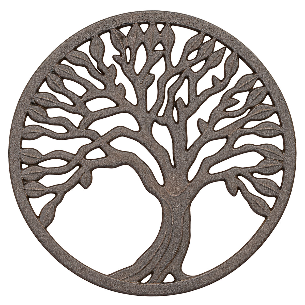 Dessous de plat arbre de vie en fer forg� aspect fonte 21,5 cm