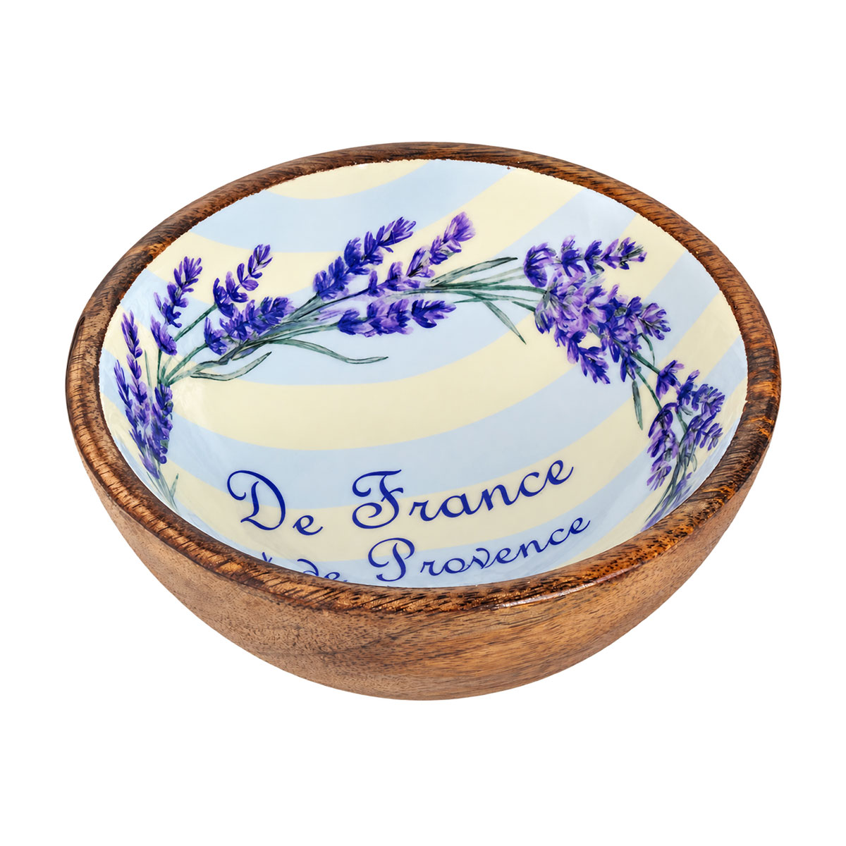 Petit bol lavande de Provence en bois de manguier 15 cm