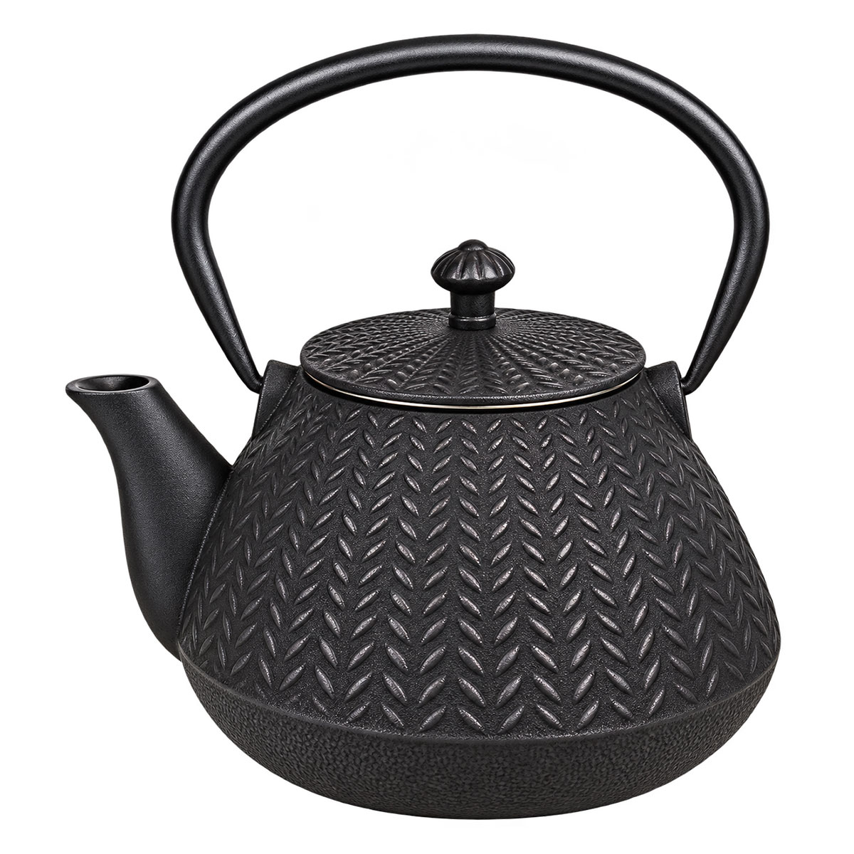 Th�i�re japonaise en fonte �maill�e noire 1 L avec infuseur