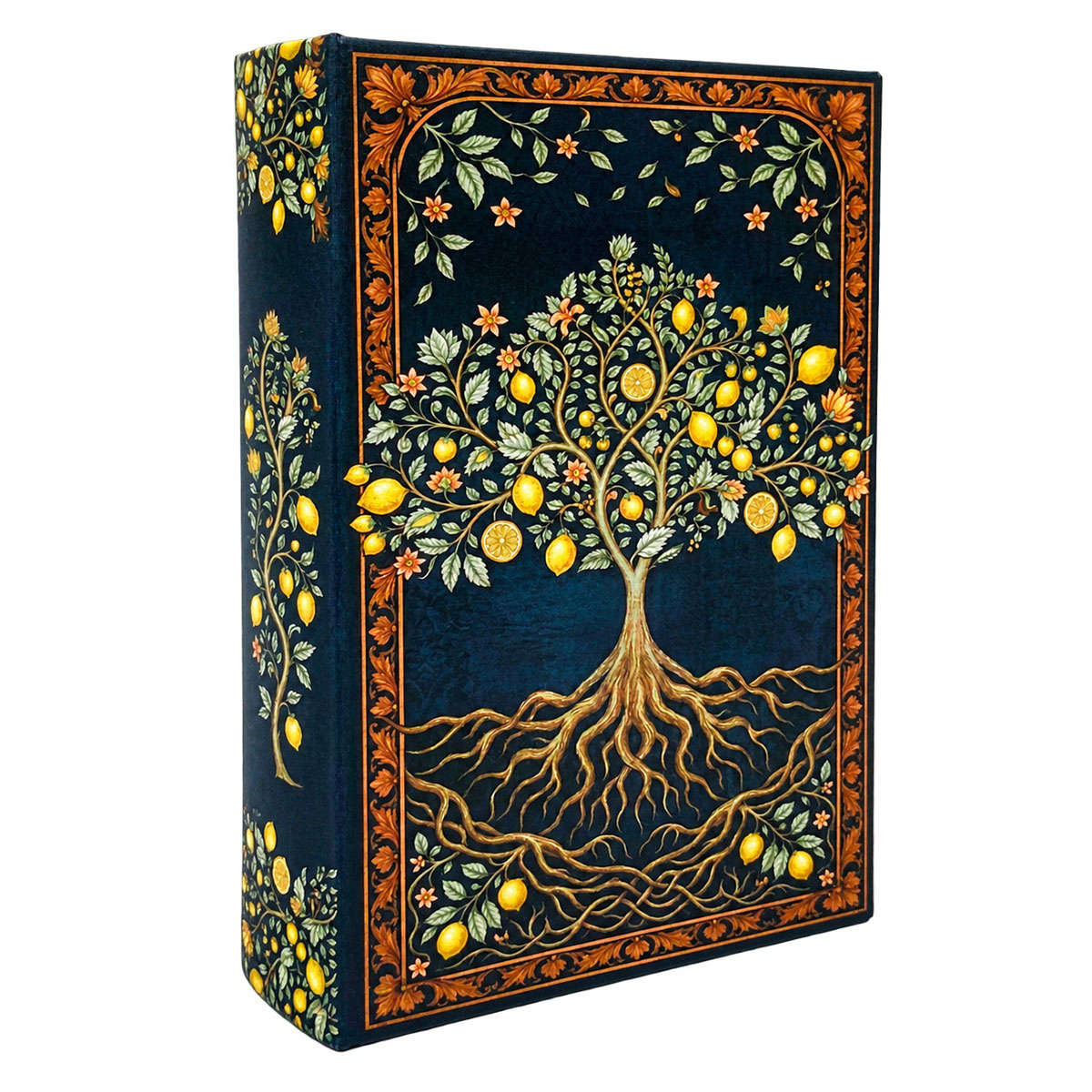 Bo�te livre d�corative citronnier vintage 26 cm