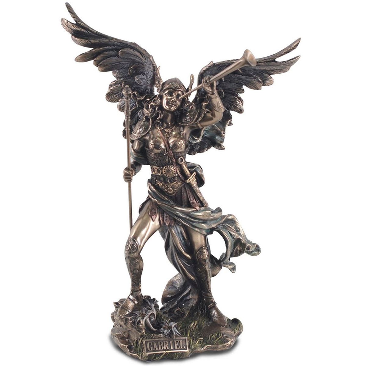 Figurine Gabriel aspect bronze 31 cm