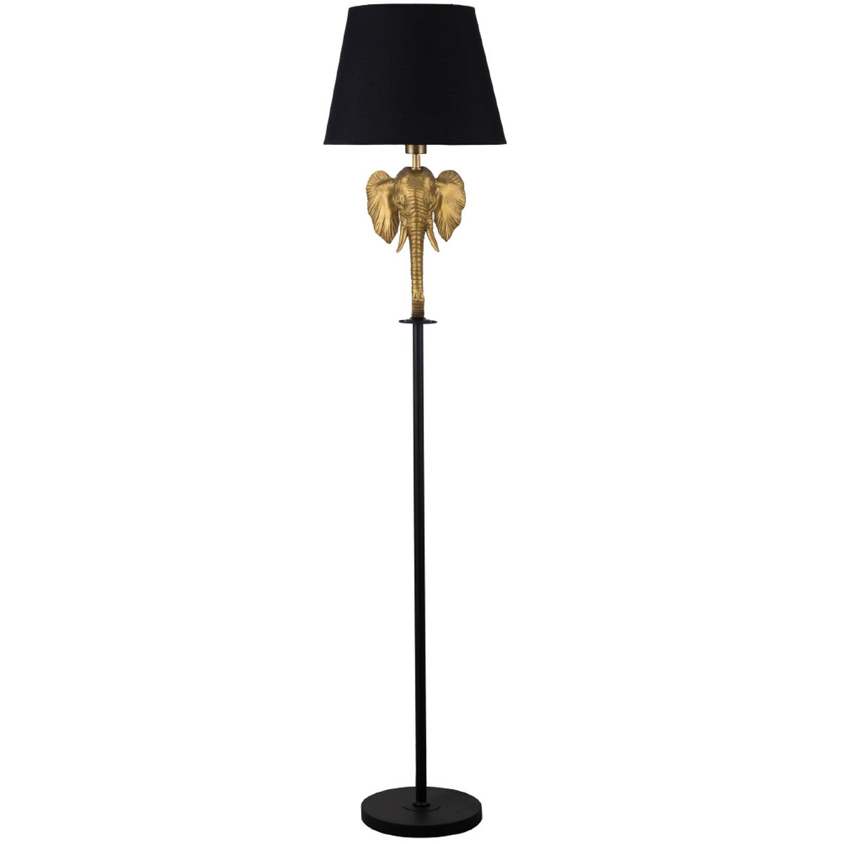 Lampadaire lphant en rsine dore 164 cm