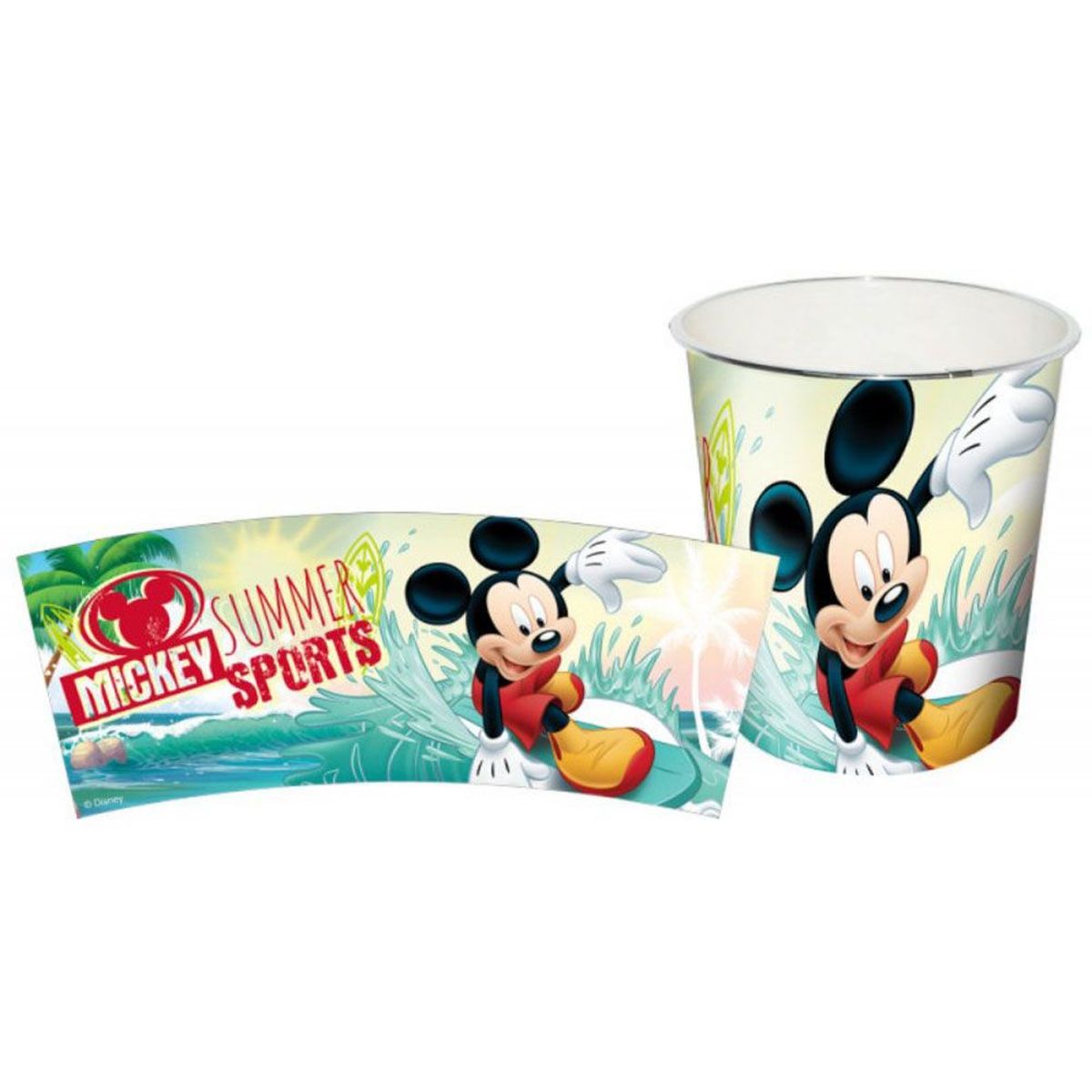 Corbeille  papier Mickey Disney summer sport