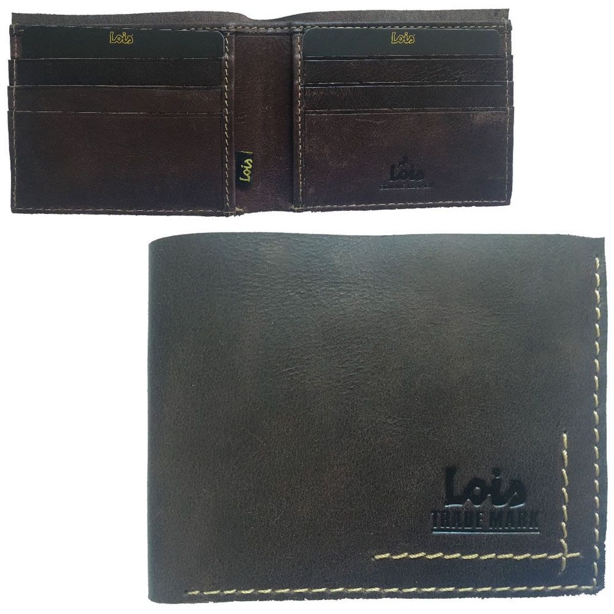 Porte-cartes Lois en cuir brun - Trade Mark