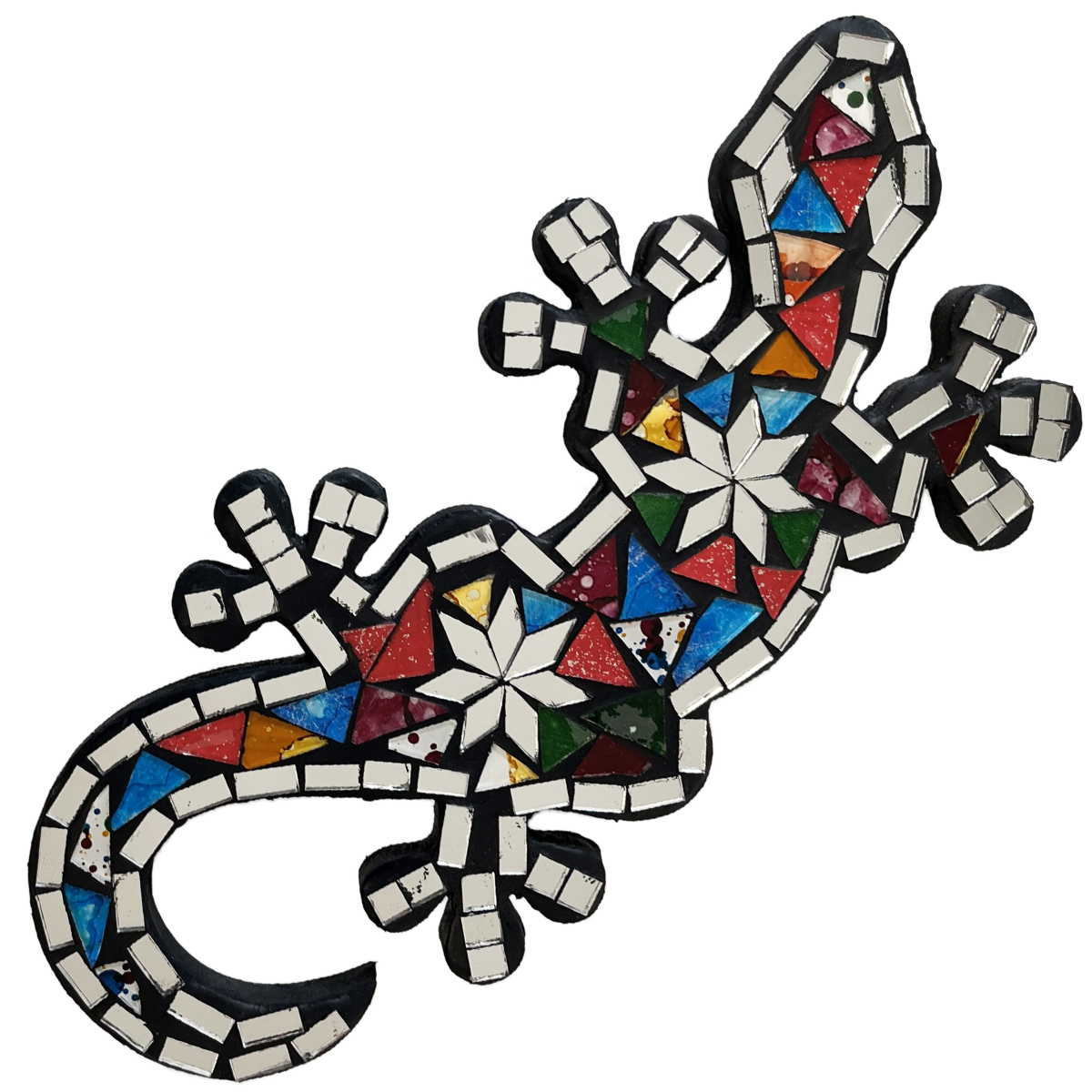 Salamandre murale en mosaques 26 cm